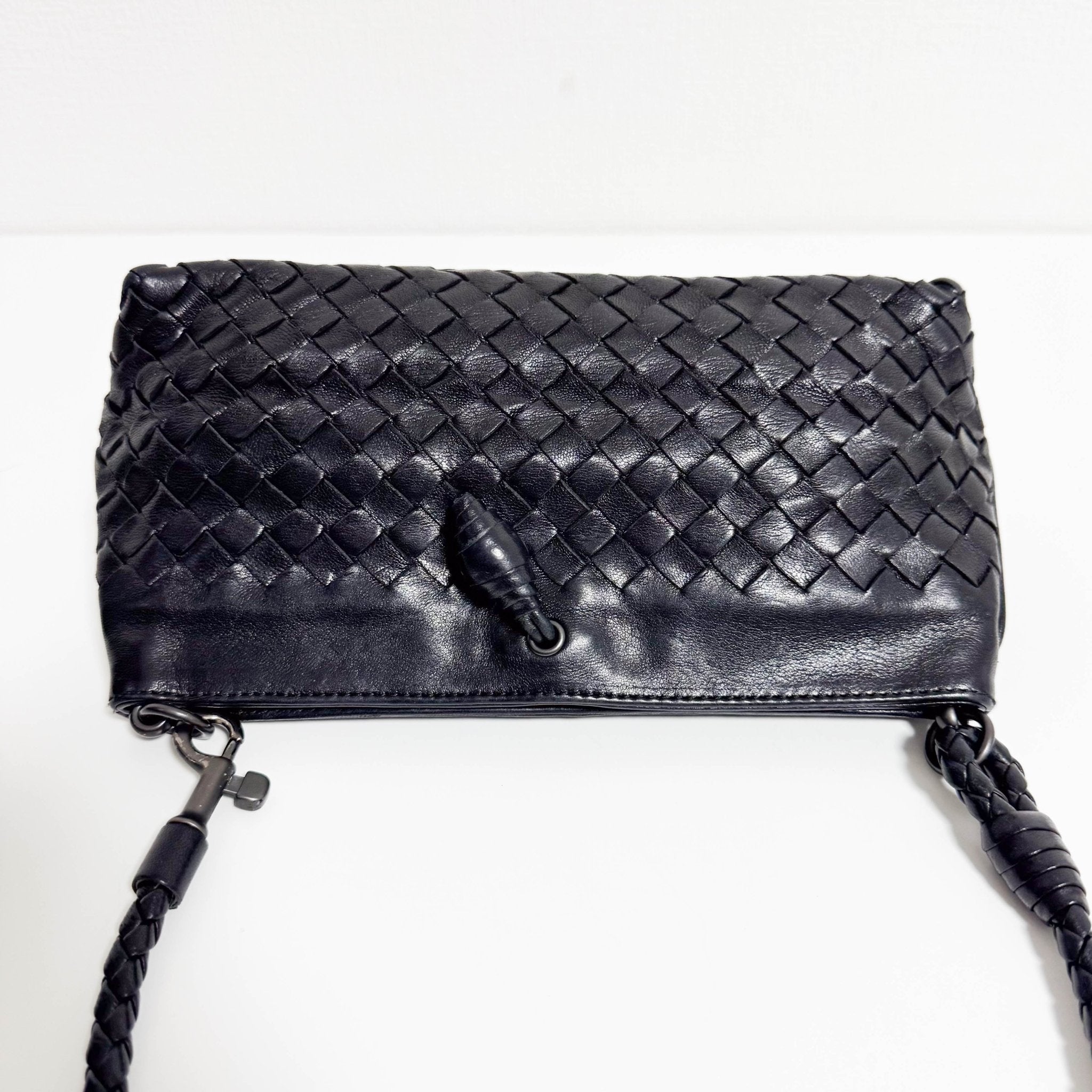 BOTTEGA VENETA Intrecciato Black Leather Shoulder Bag, in , Sold by HIVE PRELOVED - Shoulder Bags, ,