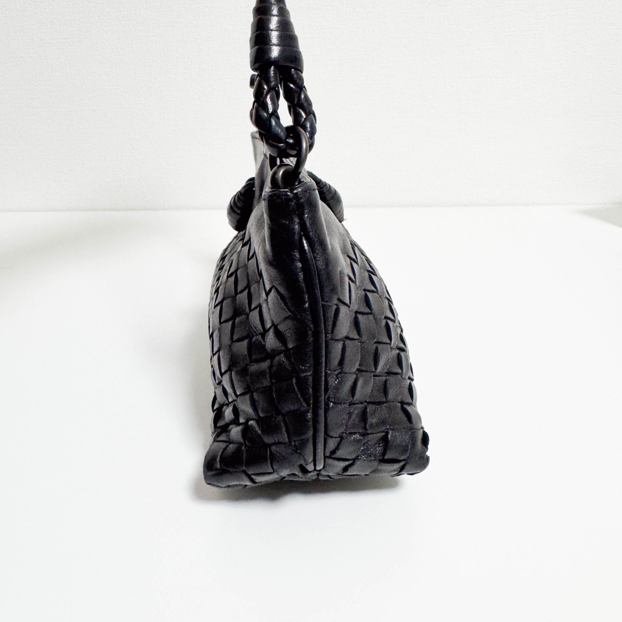 BOTTEGA VENETA Intrecciato Black Leather Shoulder Bag, in , Sold by HIVE PRELOVED - Shoulder Bags, ,