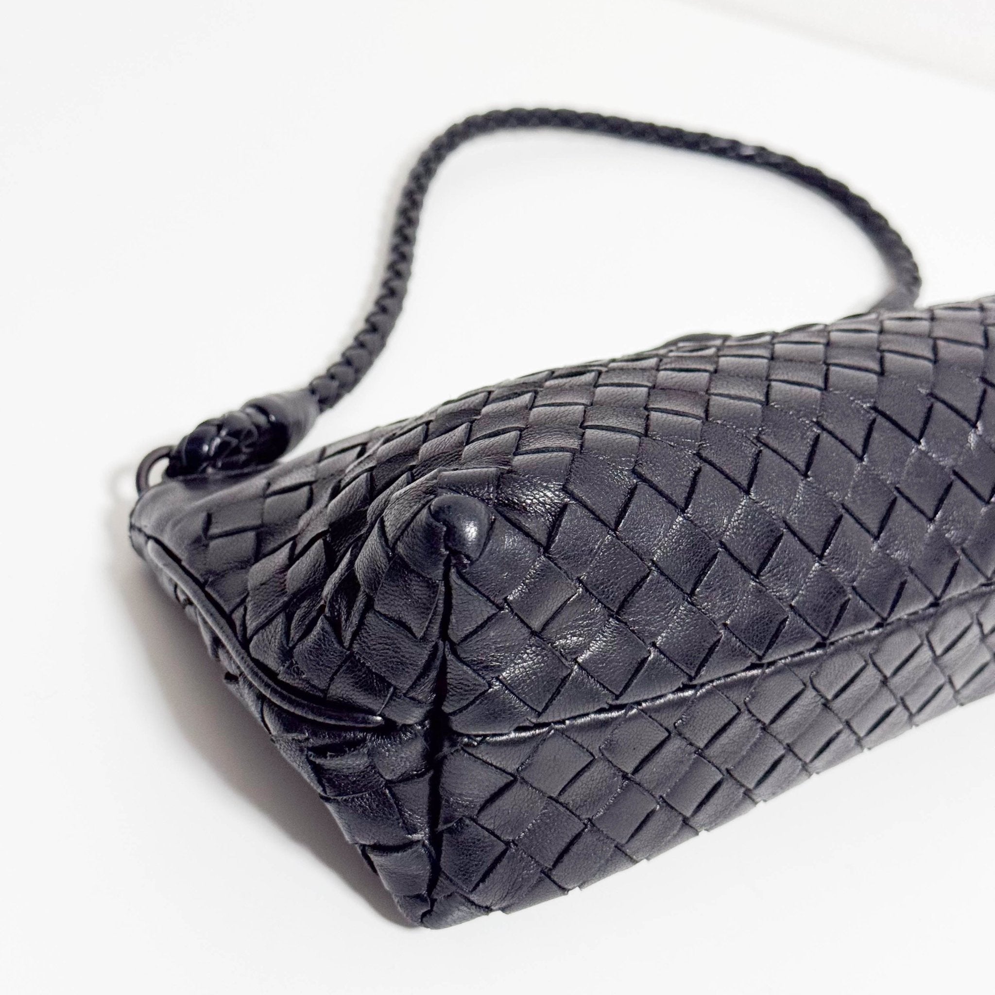 BOTTEGA VENETA Intrecciato Black Leather Shoulder Bag, in , Sold by HIVE PRELOVED - Shoulder Bags, ,
