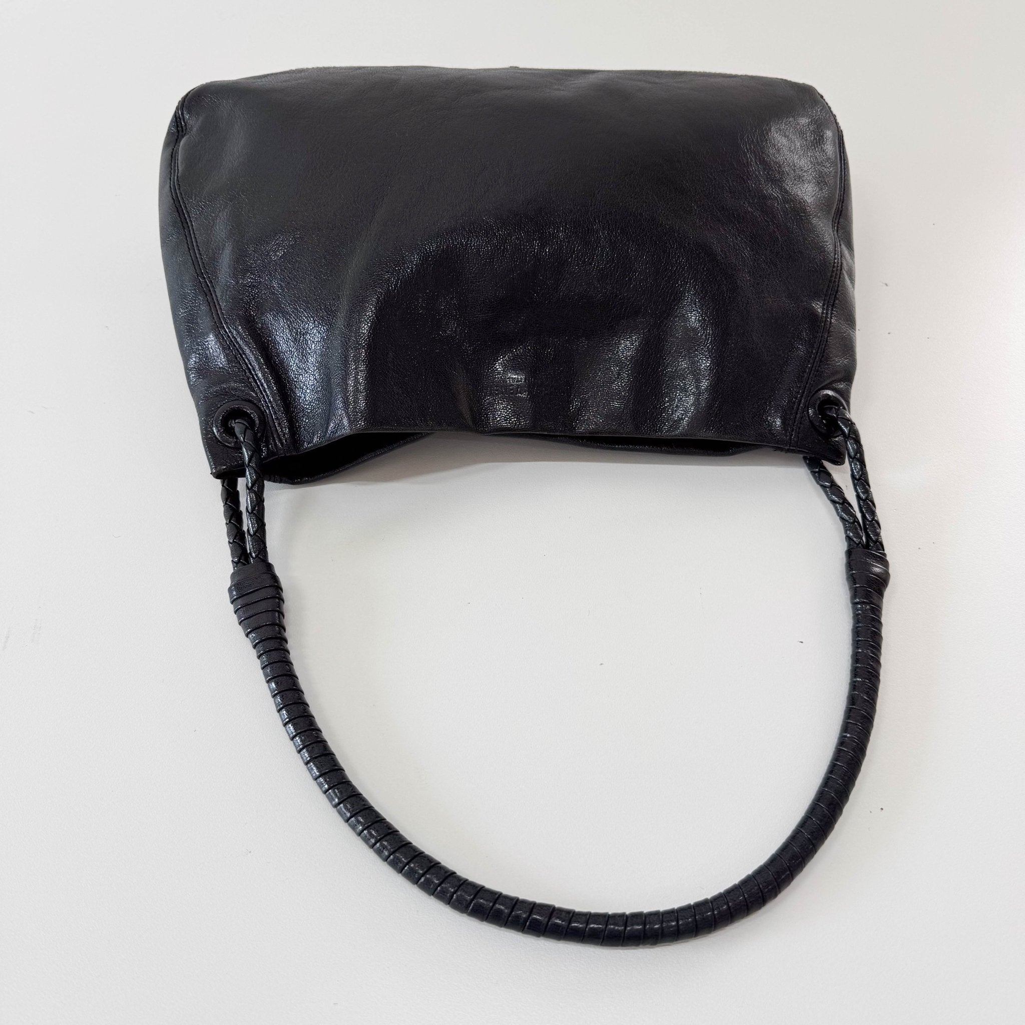 BOTTEGA VENETA Intrecciato Black Leather Shoulder Bag, in , Sold by HIVE PRELOVED - Shoulder Bags, ,