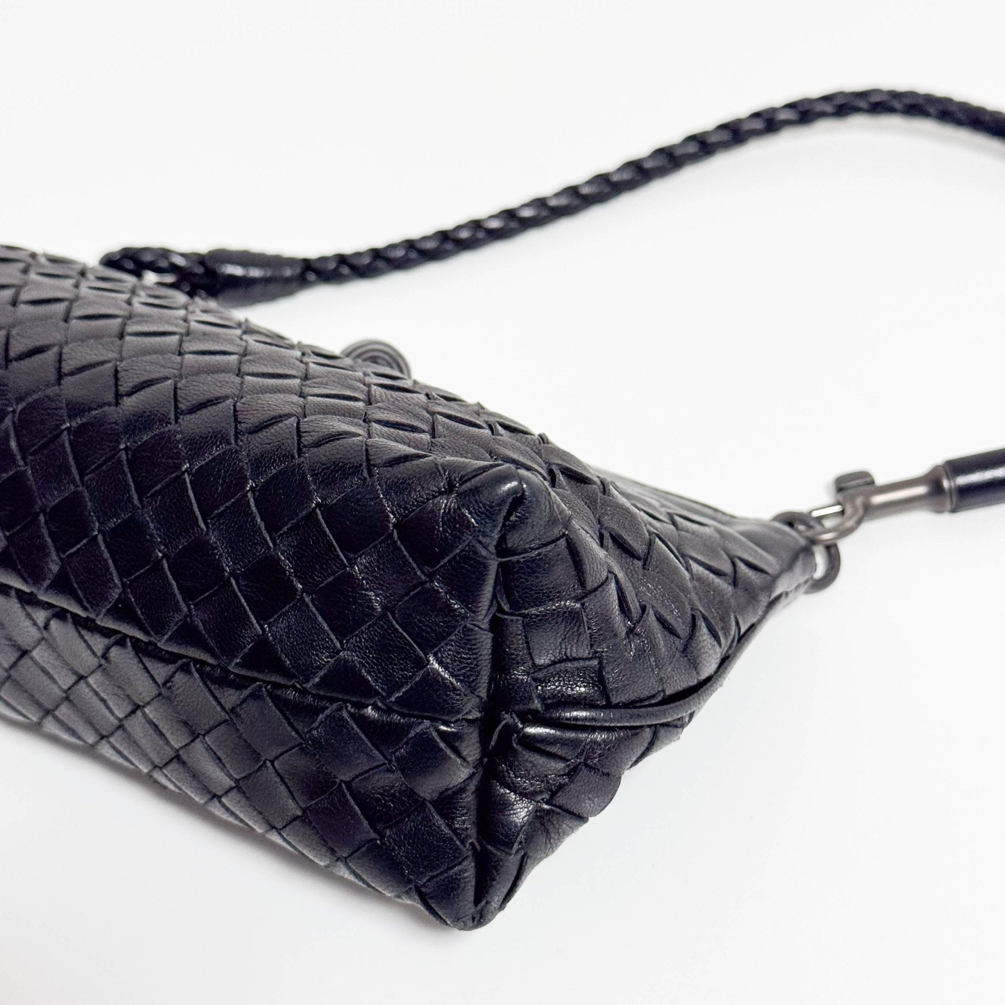 BOTTEGA VENETA Intrecciato Black Leather Shoulder Bag, in , Sold by HIVE PRELOVED - Shoulder Bags, ,