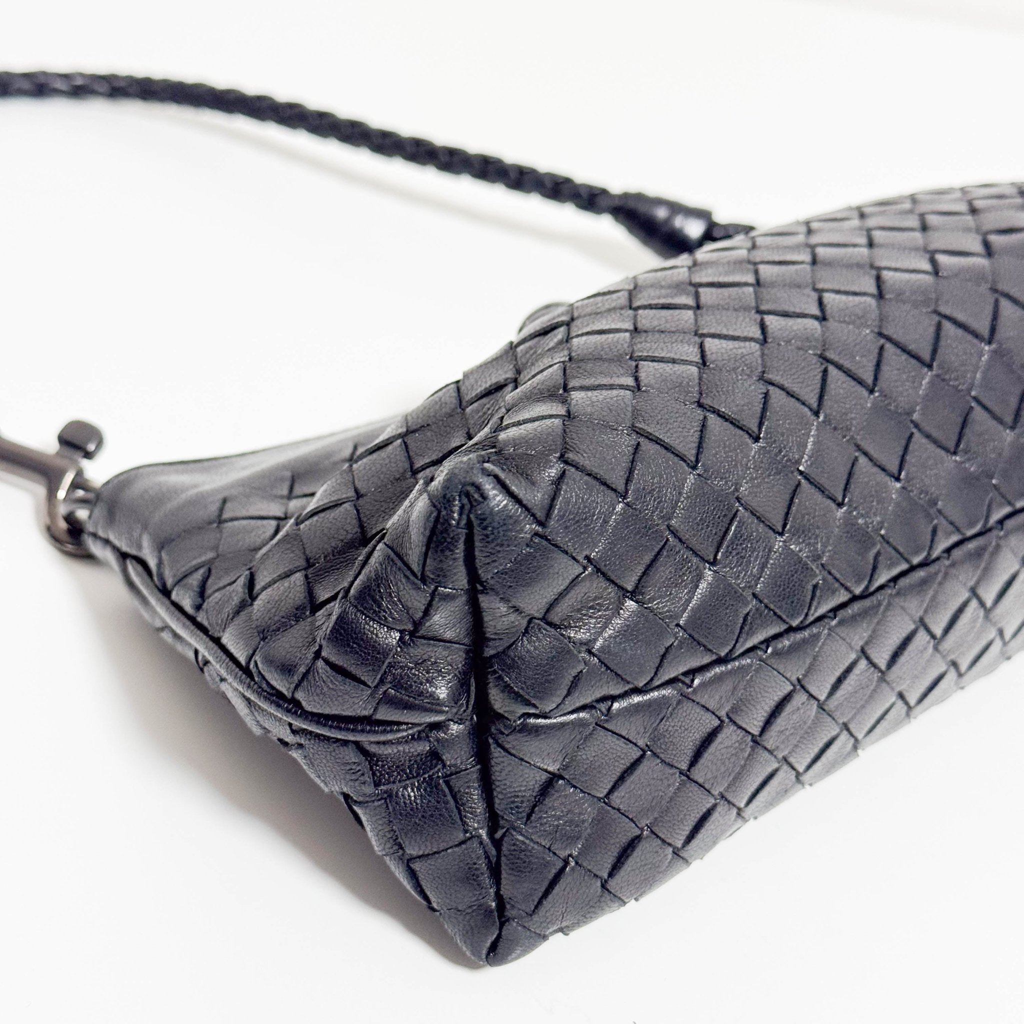 BOTTEGA VENETA Intrecciato Black Leather Shoulder Bag, in , Sold by HIVE PRELOVED - Shoulder Bags, ,