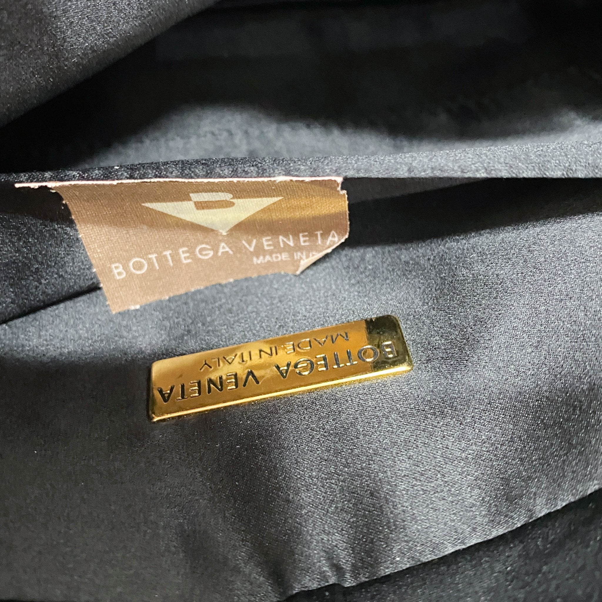 BOTTEGA VENETA Intrecciato Black Satin Shoulder Bag, in , Sold by HIVE PRELOVED - Shoulder Bags, ,