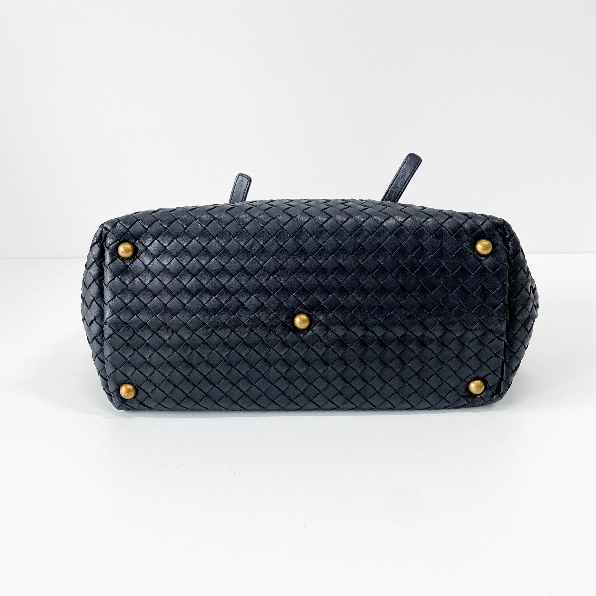 BOTTEGA VENETA Intrecciato Bowling Bag Black Leather Shoulder Bag, in , Sold by HIVE PRELOVED - Handle Bags, ,