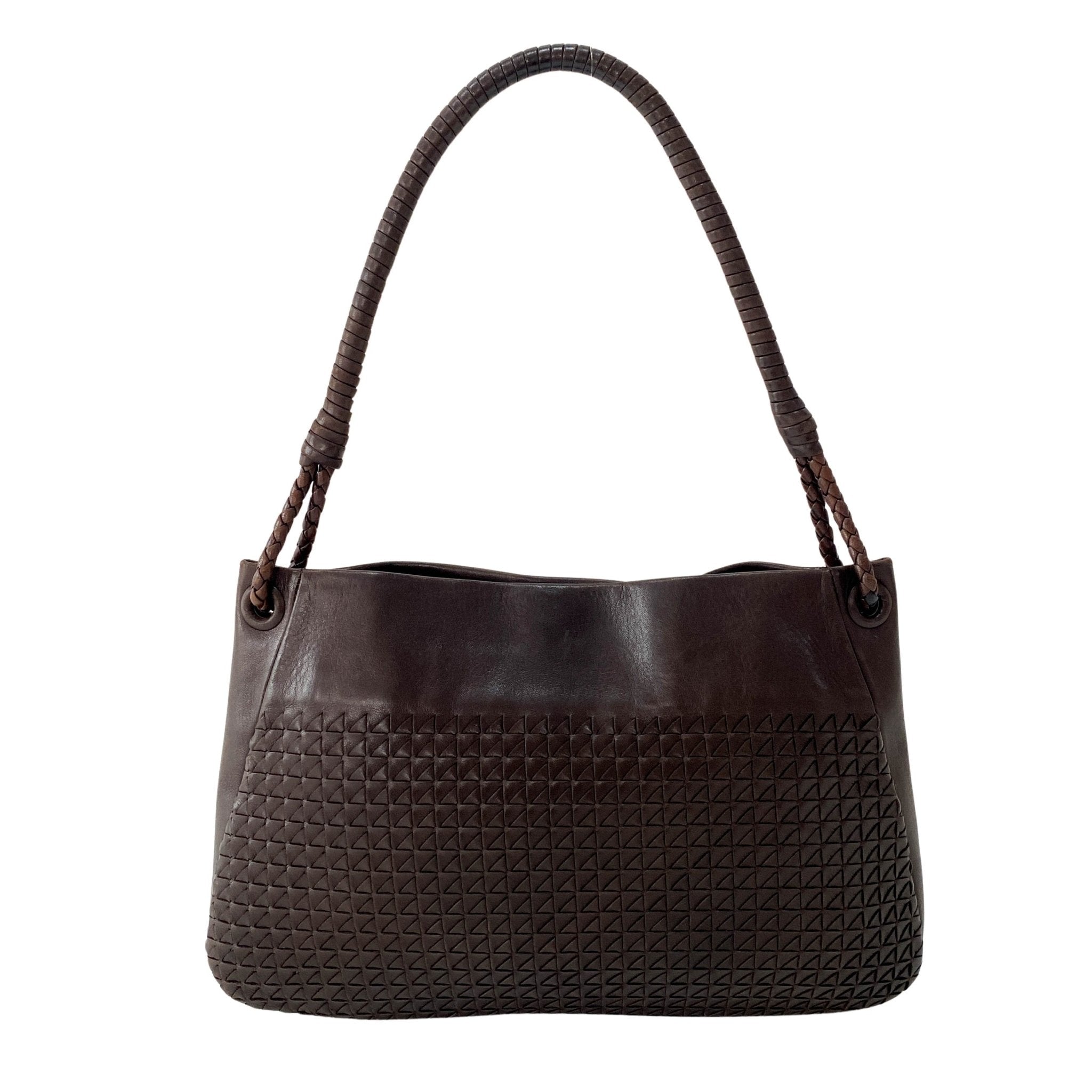 BOTTEGA VENETA Intrecciato Brown Leather Handle Bag, in , Sold by HIVE PRELOVED - Shoulder Bags, ,