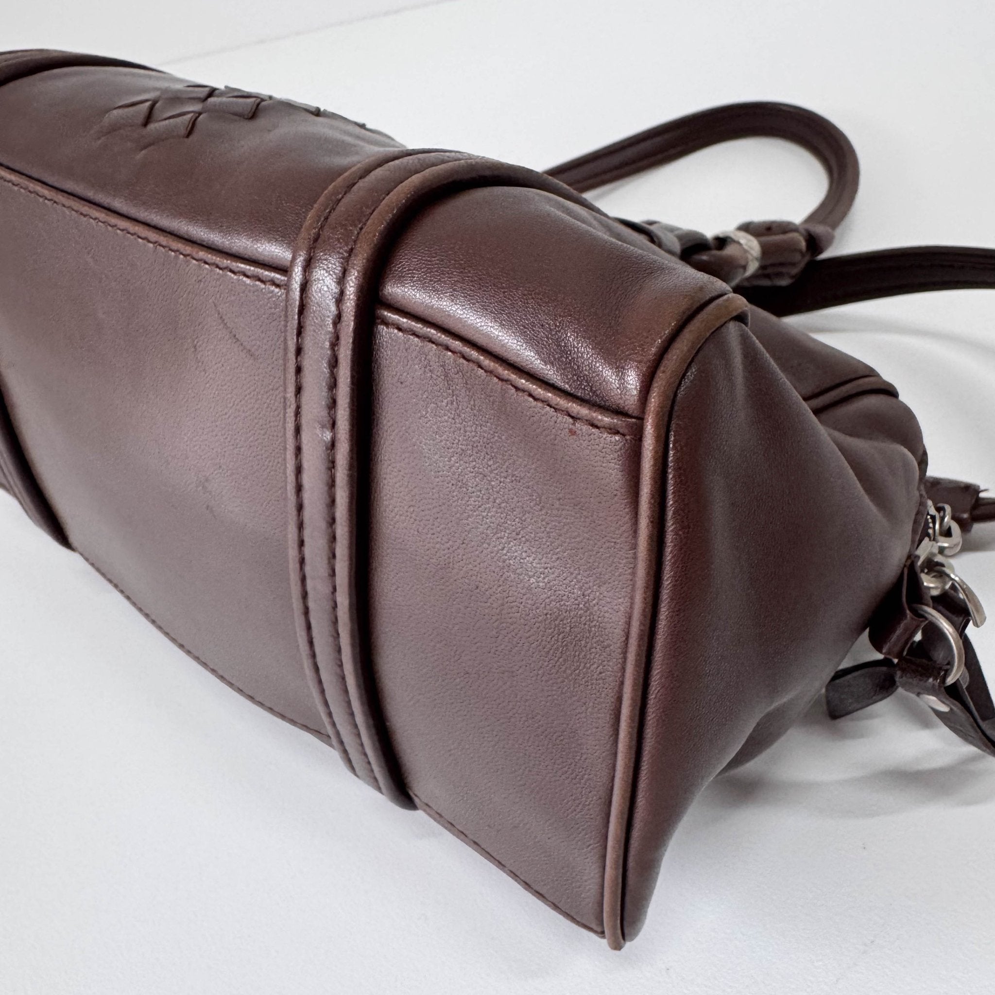 BOTTEGA VENETA Intrecciato Brown Leather Handle Bag, in , Sold by HIVE PRELOVED - Handle Bags, ,