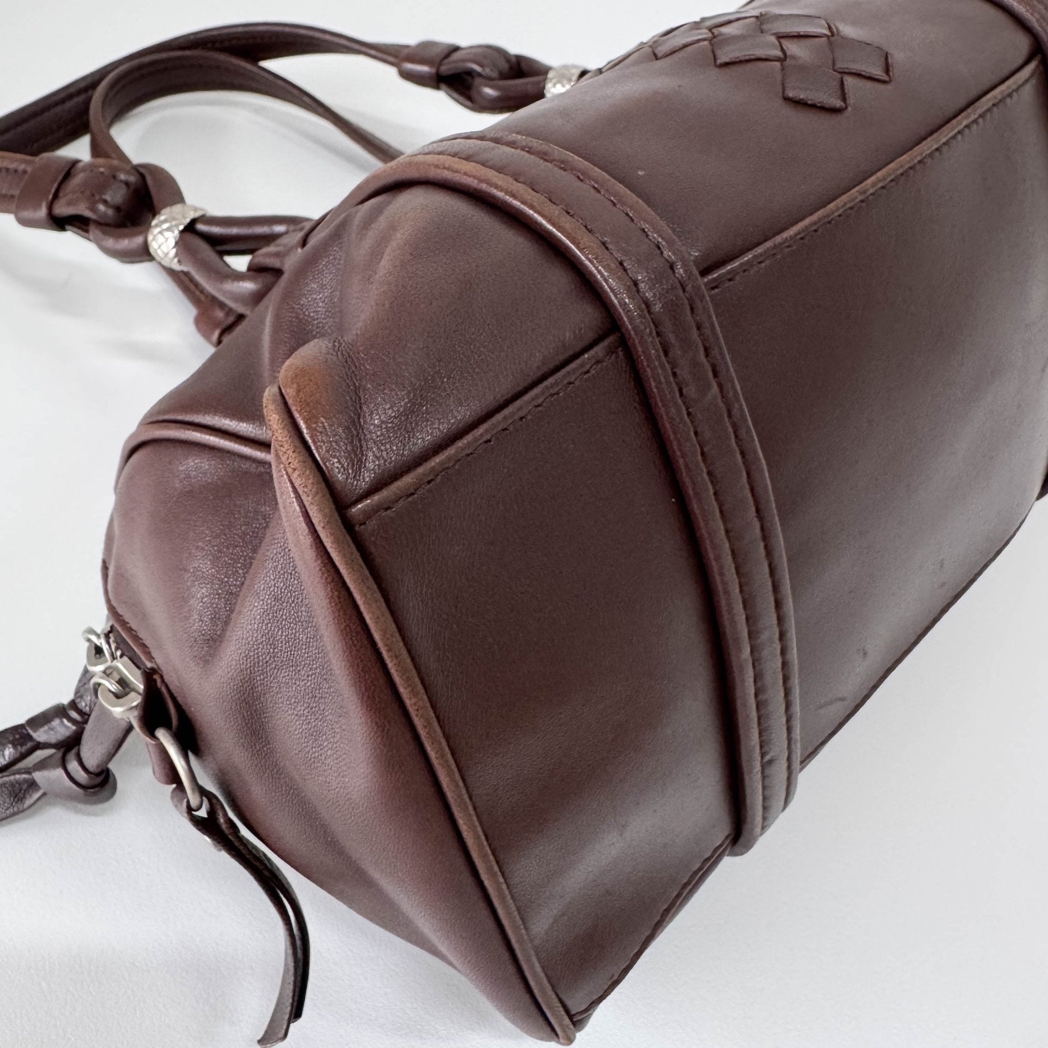 BOTTEGA VENETA Intrecciato Brown Leather Handle Bag, in , Sold by HIVE PRELOVED - Handle Bags, ,