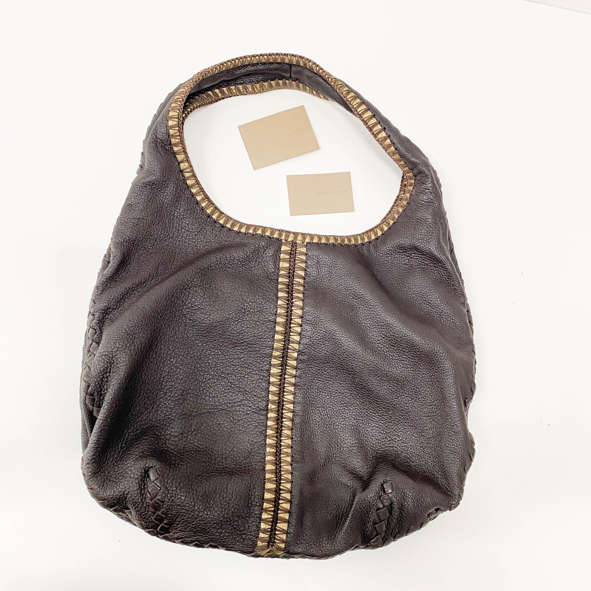 BOTTEGA VENETA Intrecciato Brown Leather Hobo Shoulder Bag, in , Sold by HIVE PRELOVED - Shoulder Bags, ,