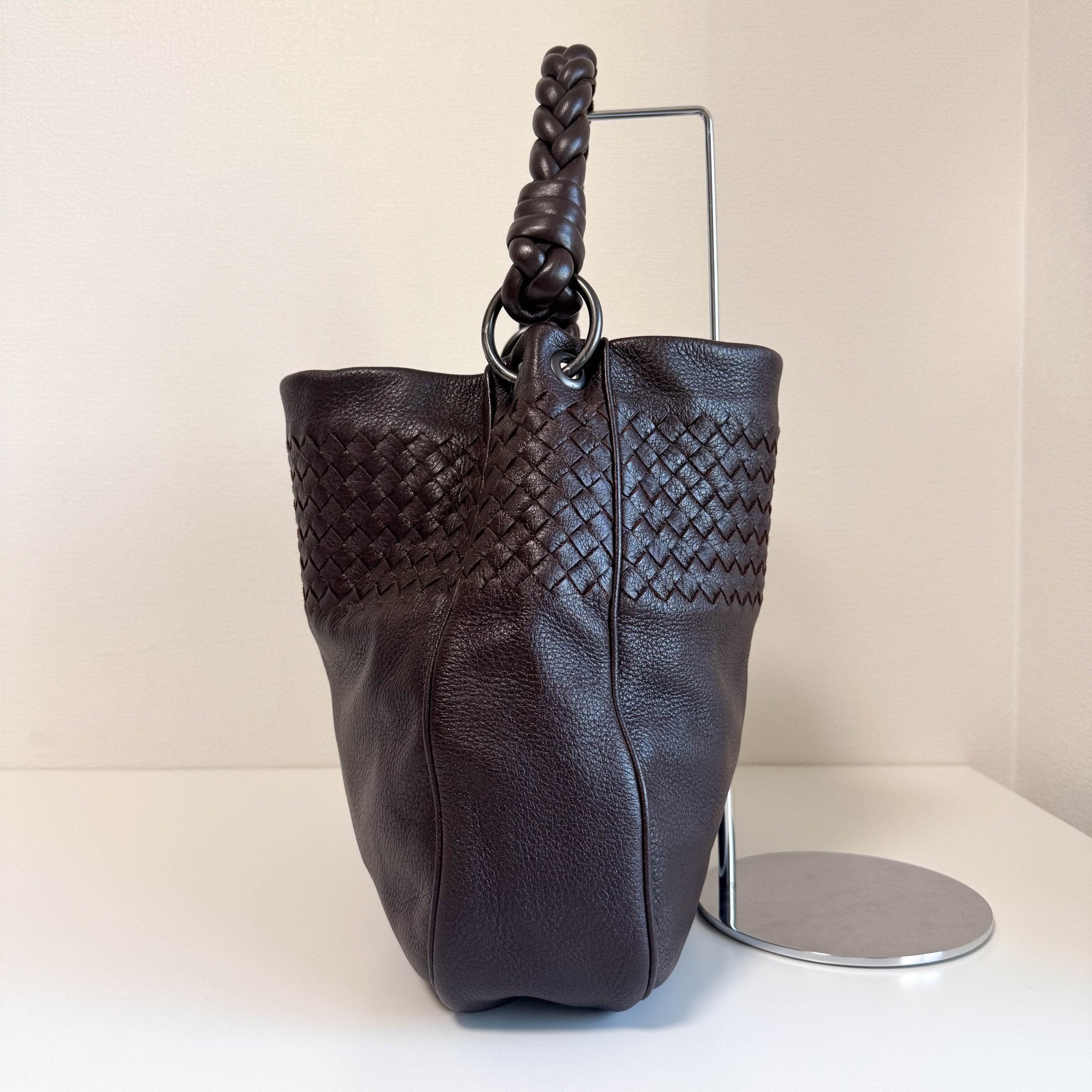 BOTTEGA VENETA Intrecciato Brown Leather Hobo Shoulder Bag, in , Sold by HIVE PRELOVED - Shoulder Bags, ,