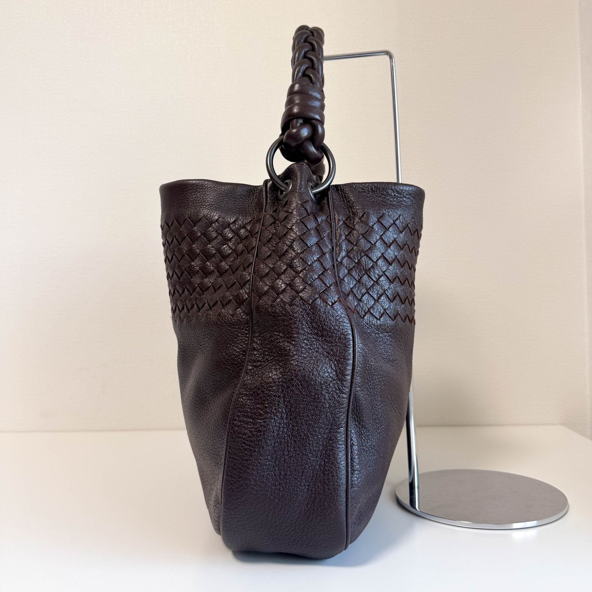 BOTTEGA VENETA Intrecciato Brown Leather Hobo Shoulder Bag, in , Sold by HIVE PRELOVED - Shoulder Bags, ,