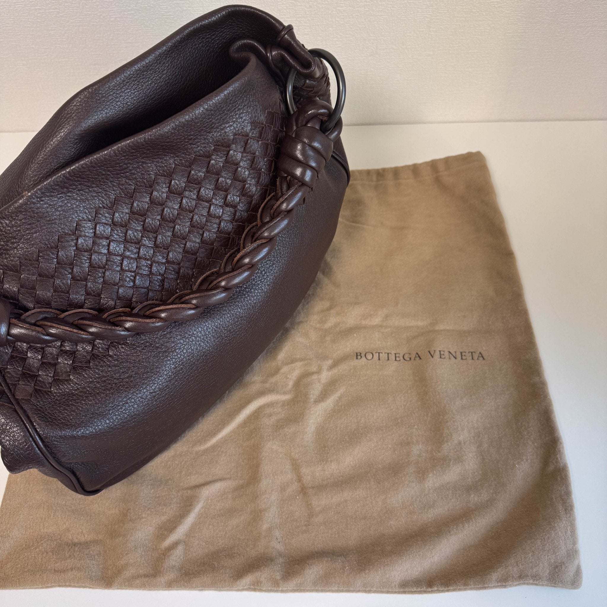 BOTTEGA VENETA Intrecciato Brown Leather Hobo Shoulder Bag, in , Sold by HIVE PRELOVED - Shoulder Bags, ,