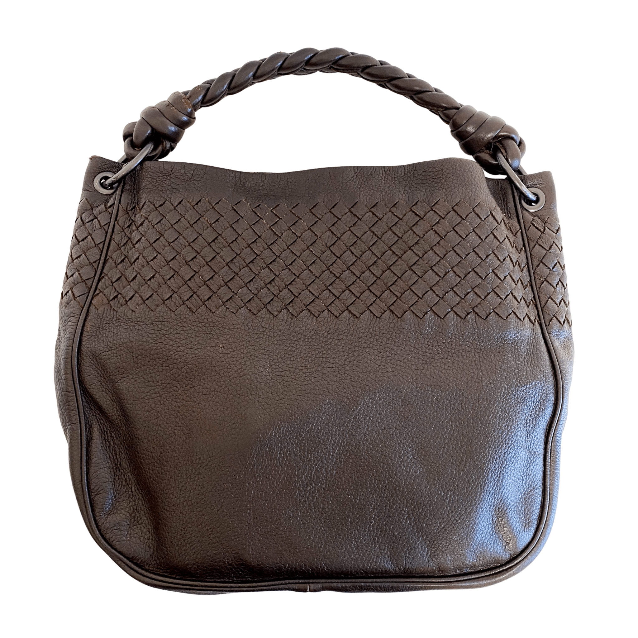 BOTTEGA VENETA Intrecciato Brown Leather Hobo Shoulder Bag, in , Sold by HIVE PRELOVED - Shoulder Bags, ,