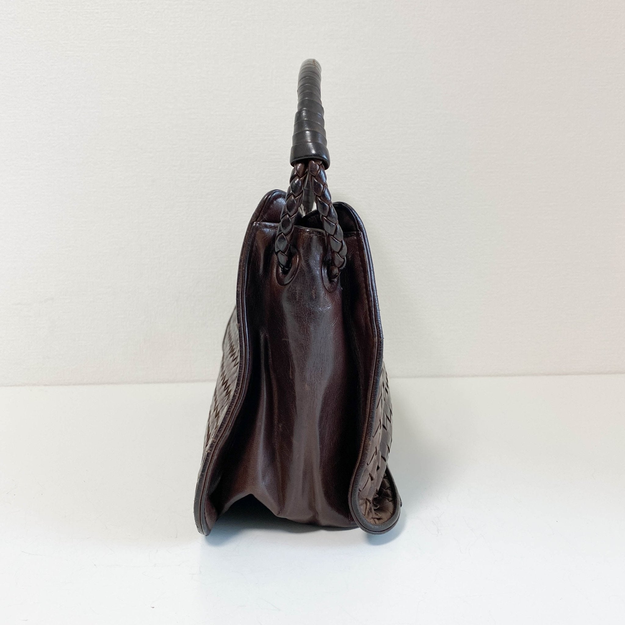 BOTTEGA VENETA Intrecciato Brown Leather Shoulder Bag, in , Sold by HIVE PRELOVED - Shoulder Bags, ,