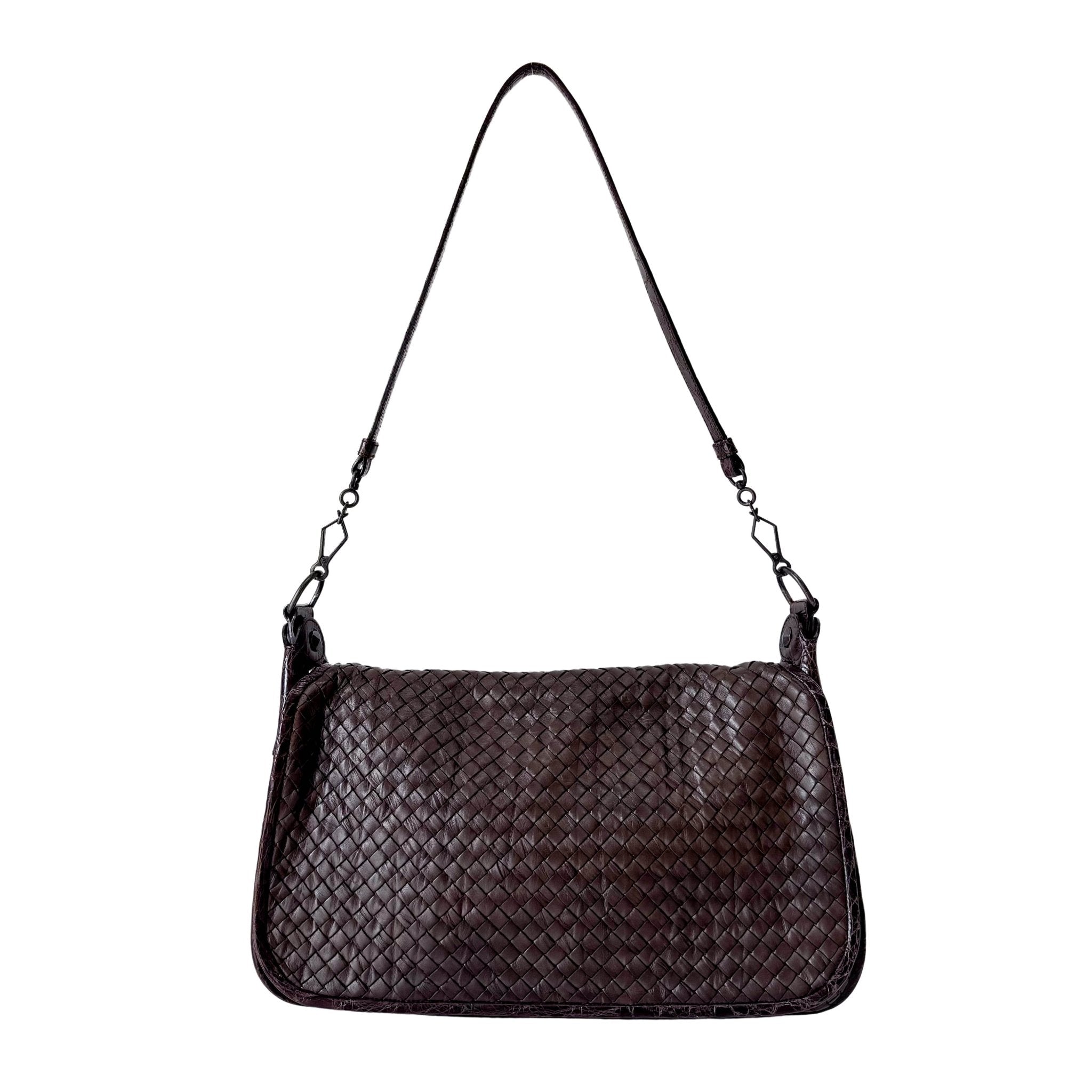 BOTTEGA VENETA Intrecciato Brown Leather Shoulder Bag, in , Sold by HIVE PRELOVED - Shoulder Bags, ,