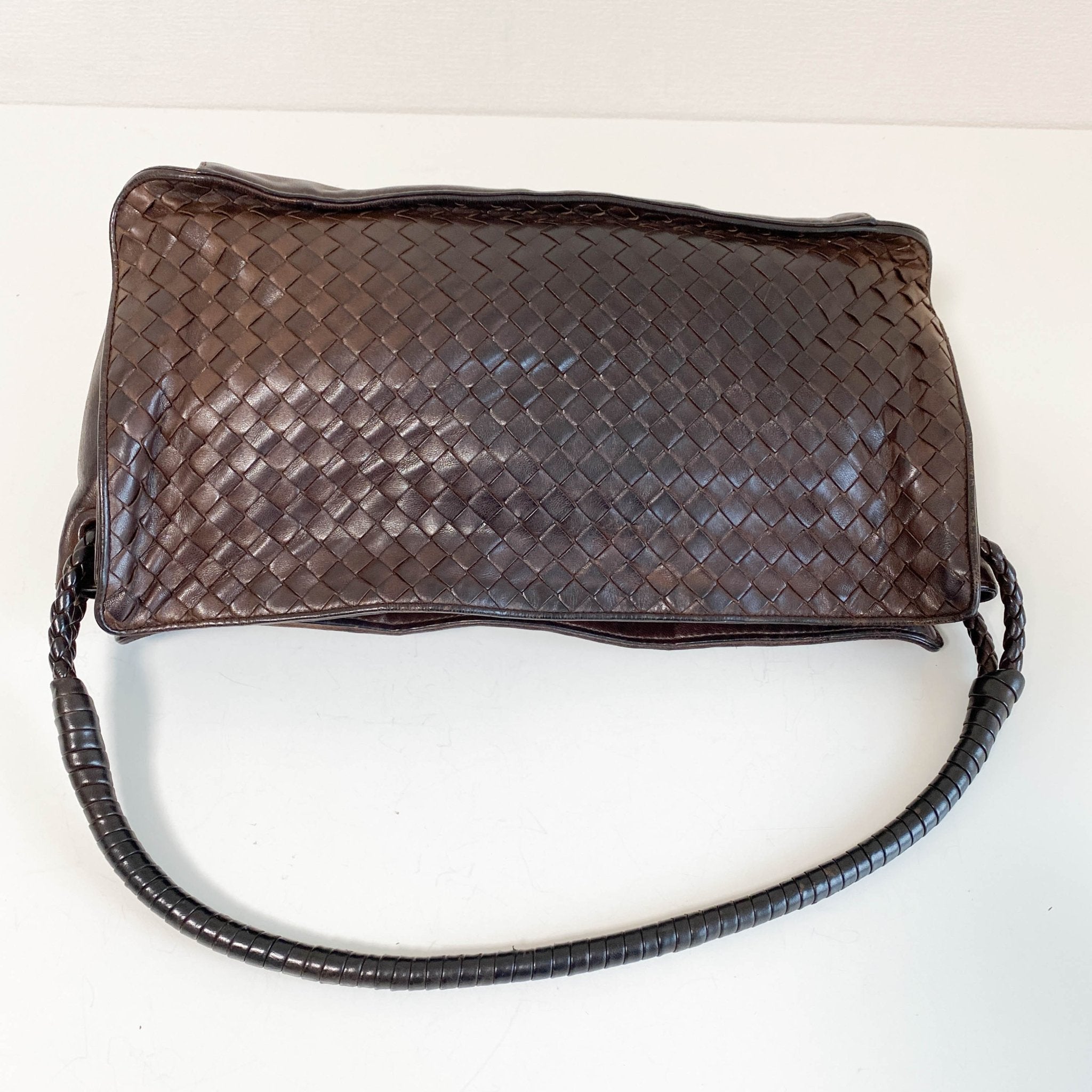 BOTTEGA VENETA Intrecciato Brown Leather Shoulder Bag, in , Sold by HIVE PRELOVED - Shoulder Bags, ,