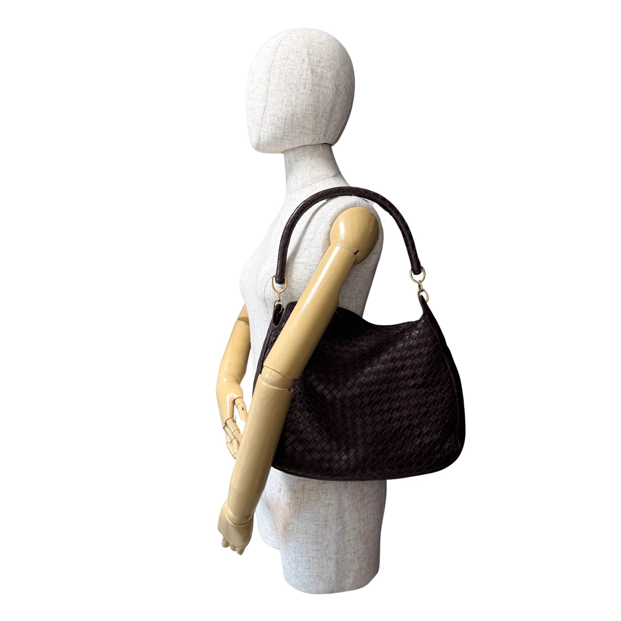 BOTTEGA VENETA Intrecciato Brown Leather Shoulder Bag, in , Sold by HIVE PRELOVED - Shoulder Bags, ,