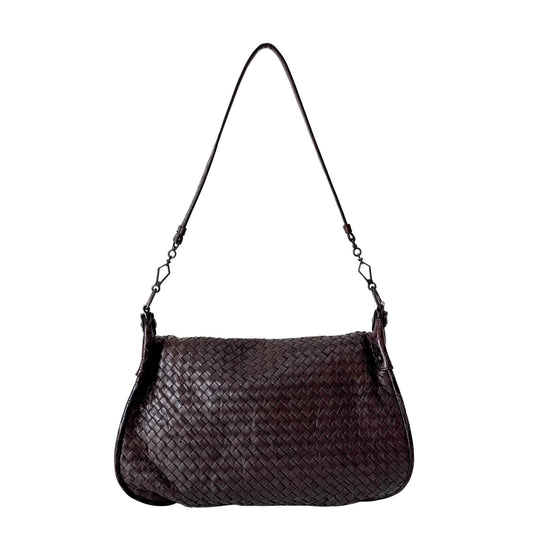 BOTTEGA VENETA Intrecciato Brown Leather Shoulder Bag, in , Sold by HIVE PRELOVED - Shoulder Bags, ,