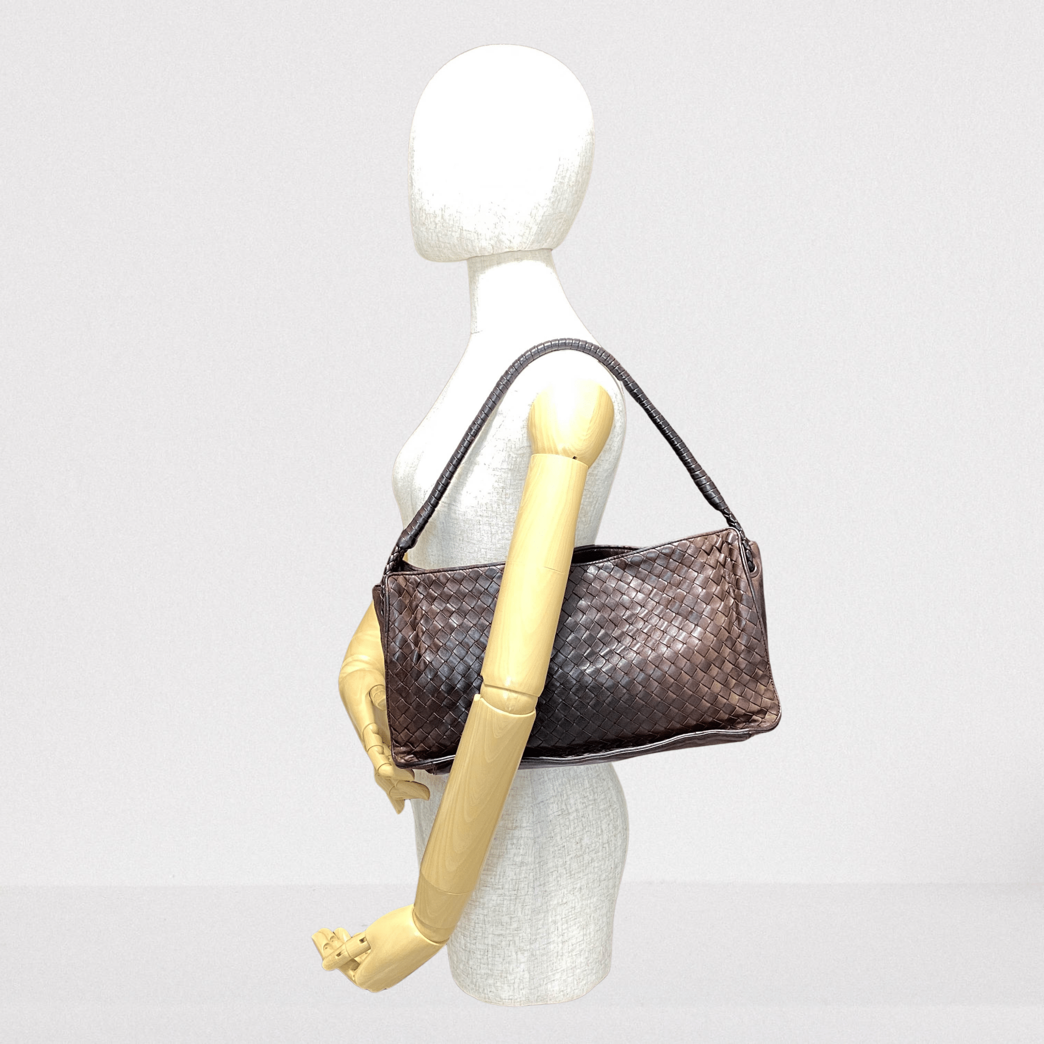 BOTTEGA VENETA Intrecciato Brown Leather Shoulder Bag, in , Sold by HIVE PRELOVED - Shoulder Bags, ,