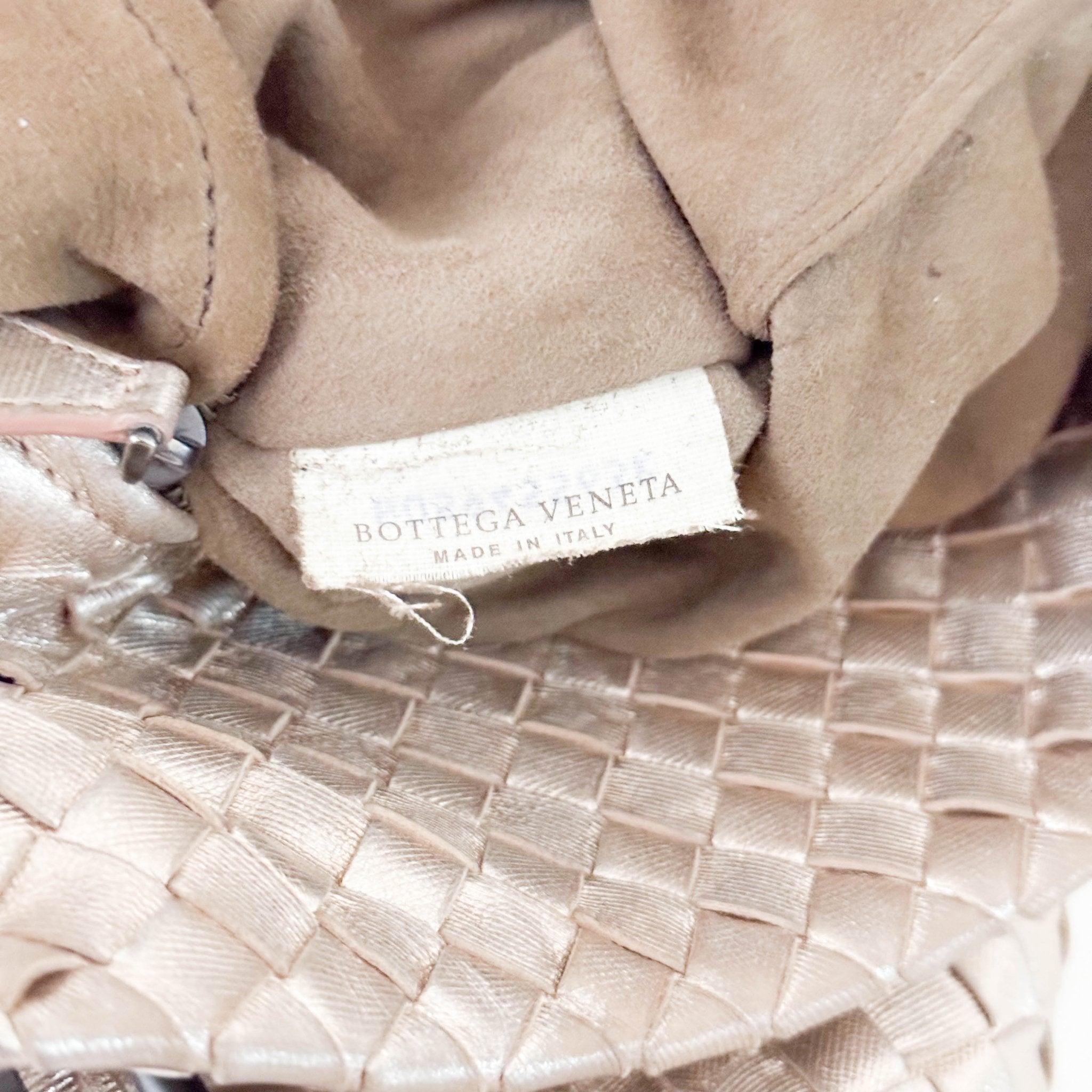 BOTTEGA VENETA Intrecciato Cesta Metallic Pink Leather Strap Tote / Shoulder Bag, in , Sold by HIVE PRELOVED - Shoulder Bags, Totes,