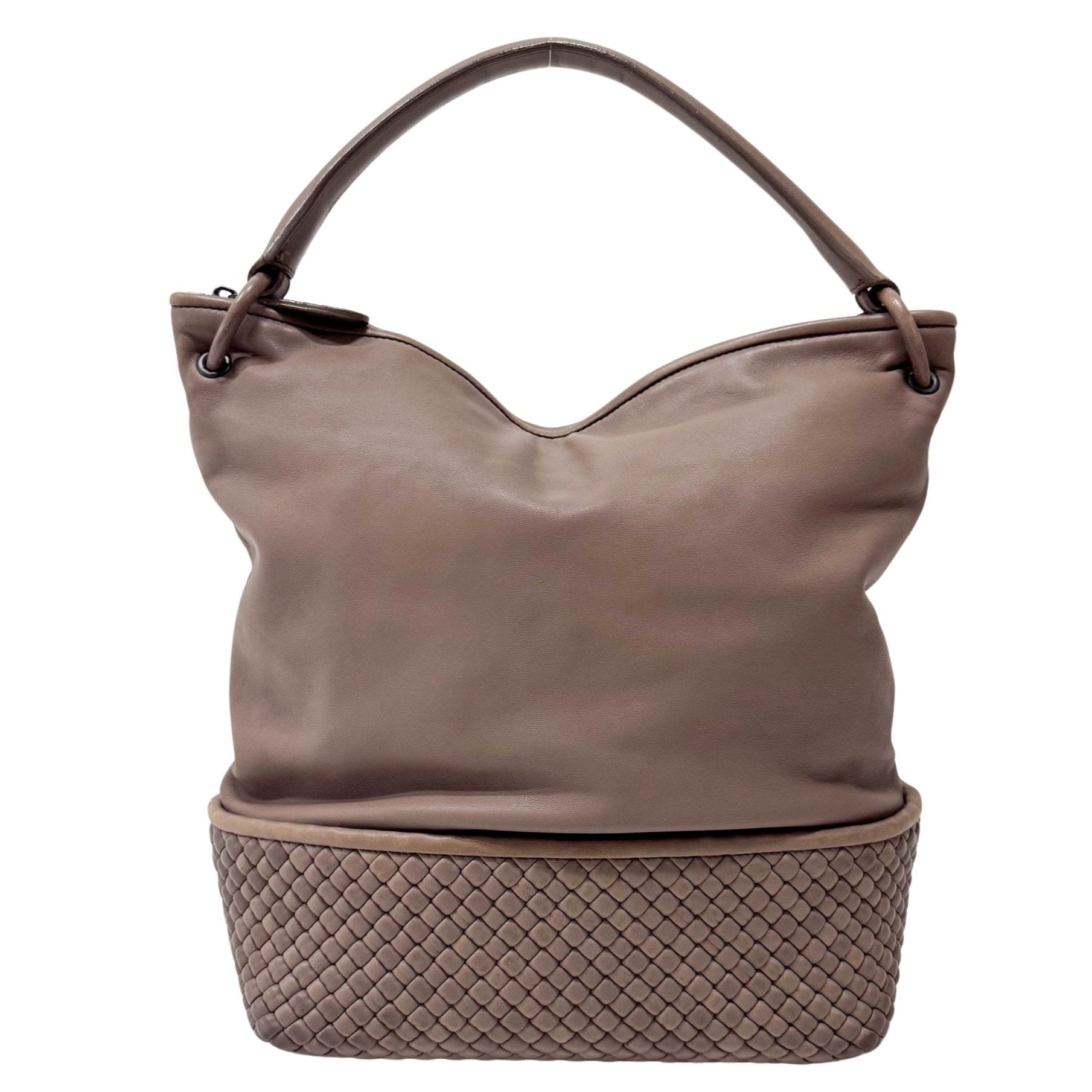 BOTTEGA VENETA Intrecciato Detail Beige Leather Shoulder Bag, in , Sold by HIVE PRELOVED - Shoulder Bags, ,
