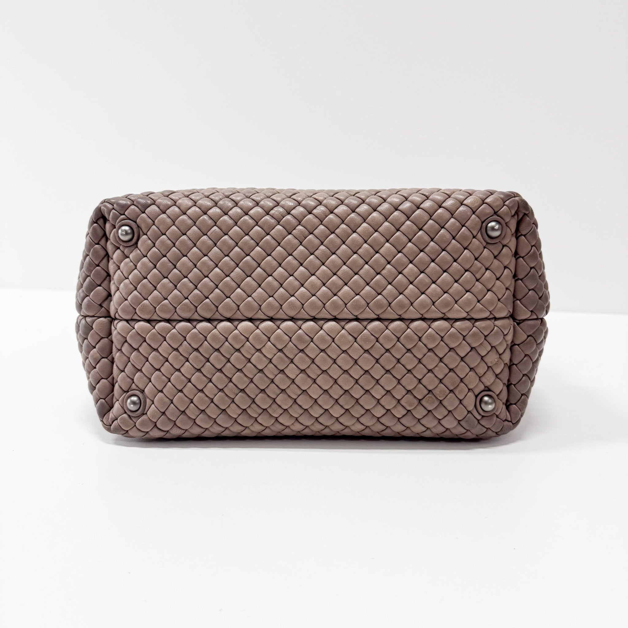 BOTTEGA VENETA Intrecciato Detail Beige Leather Shoulder Bag, in , Sold by HIVE PRELOVED - Shoulder Bags, ,