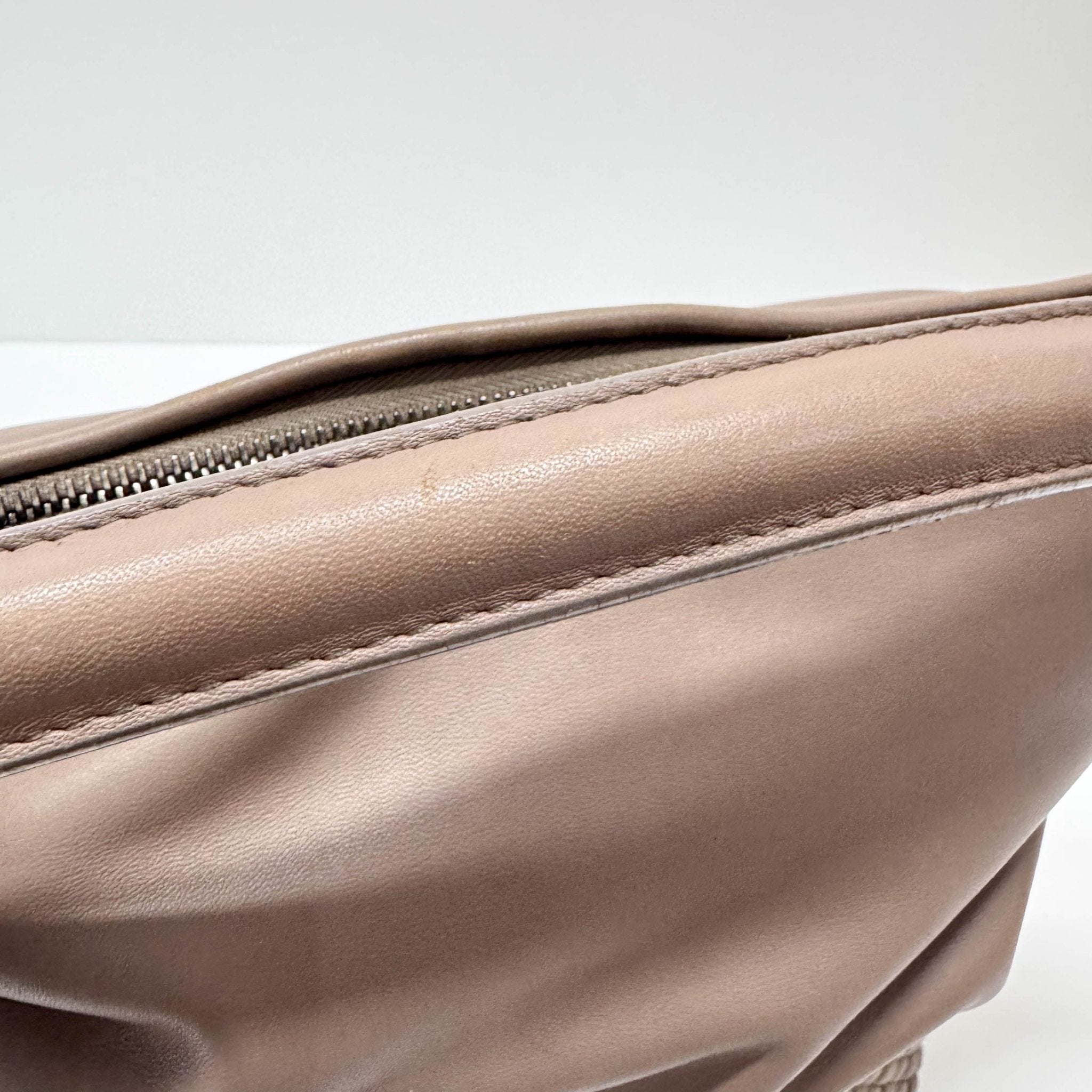 BOTTEGA VENETA Intrecciato Detail Beige Leather Shoulder Bag, in , Sold by HIVE PRELOVED - Shoulder Bags, ,