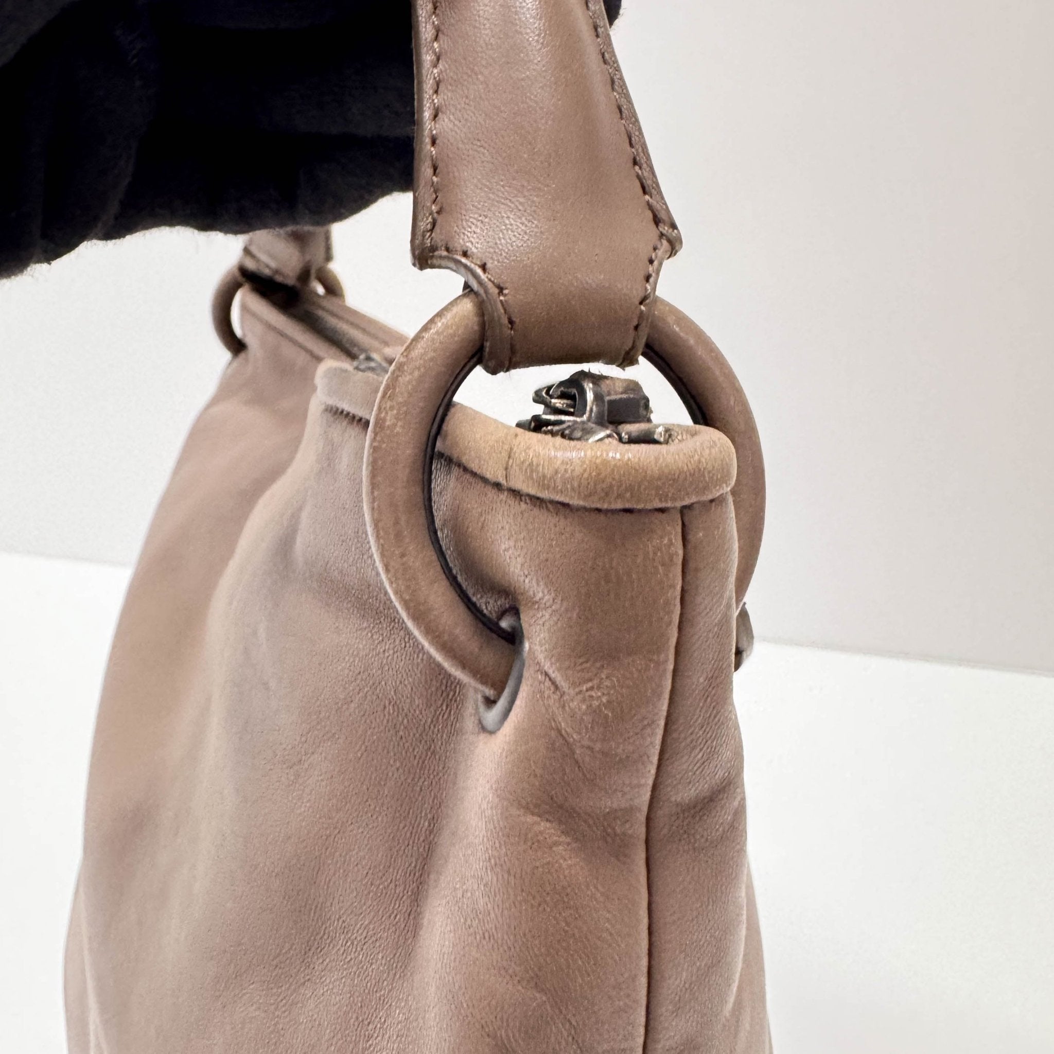 BOTTEGA VENETA Intrecciato Detail Beige Leather Shoulder Bag, in , Sold by HIVE PRELOVED - Shoulder Bags, ,