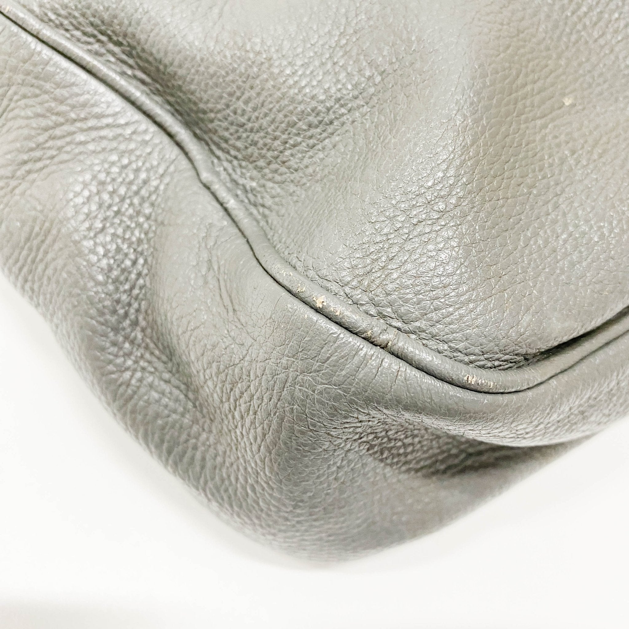 BOTTEGA VENETA Intrecciato Detail Grey Leather Shoulder Bag, in , Sold by HIVE PRELOVED - Shoulder Bags, ,