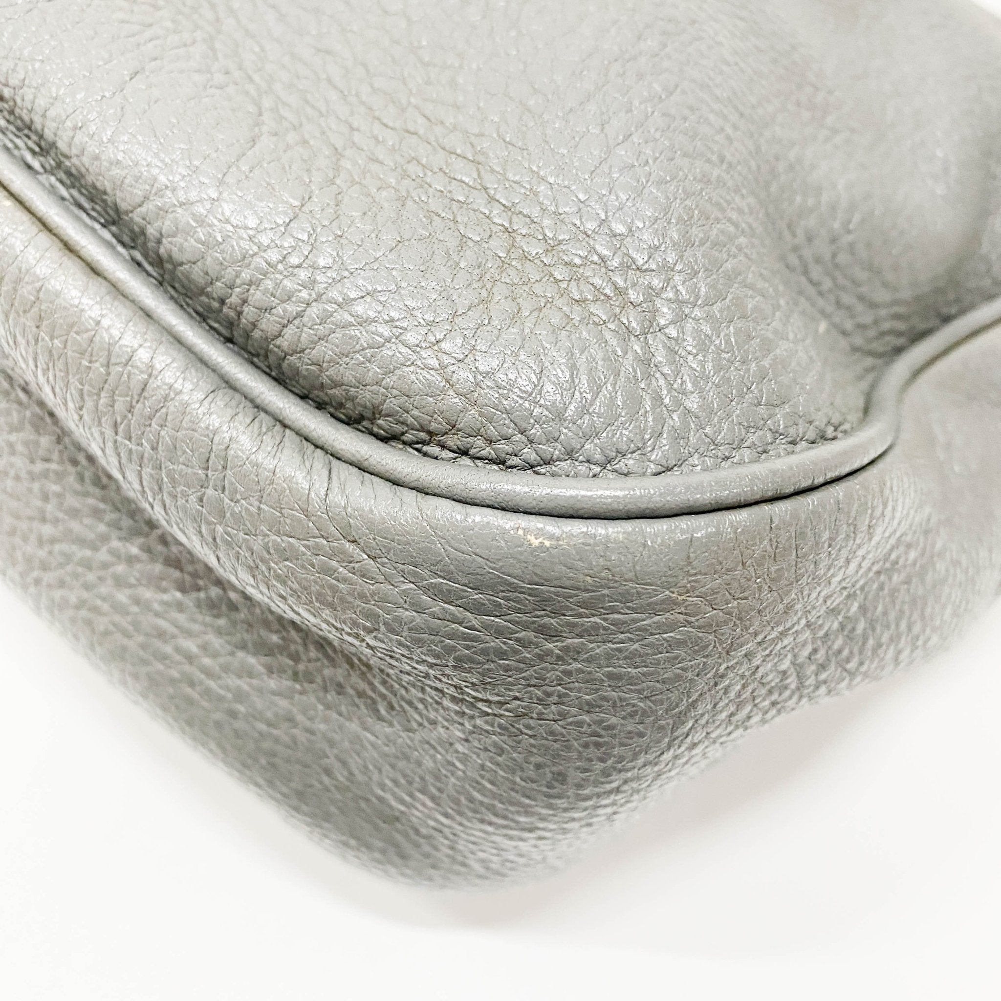 BOTTEGA VENETA Intrecciato Detail Grey Leather Shoulder Bag, in , Sold by HIVE PRELOVED - Shoulder Bags, ,