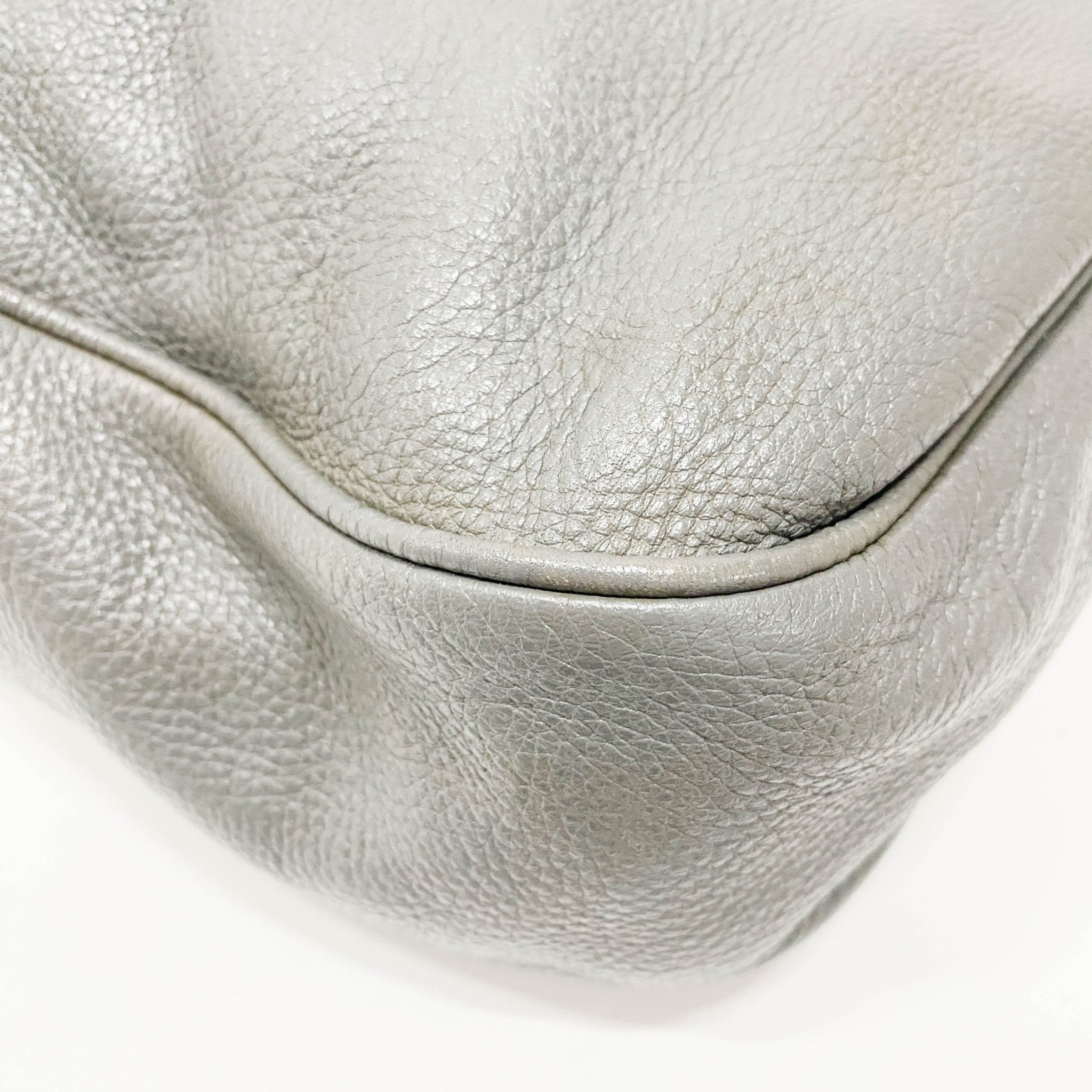 BOTTEGA VENETA Intrecciato Detail Grey Leather Shoulder Bag, in , Sold by HIVE PRELOVED - Shoulder Bags, ,