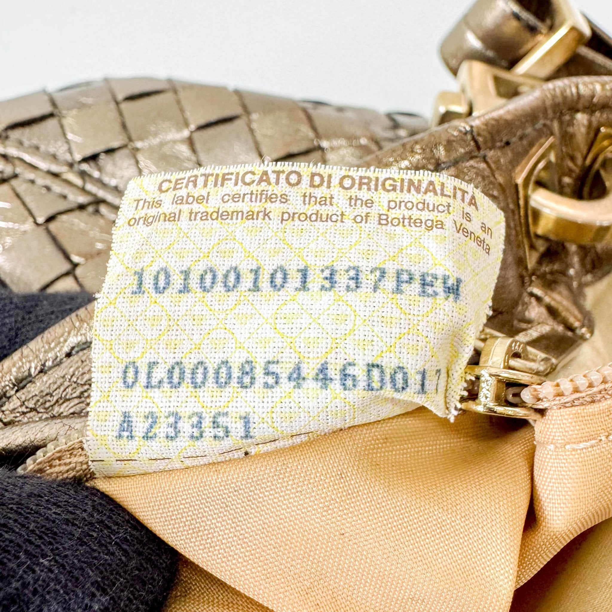 BOTTEGA VENETA Intrecciato Gold Leather Shoulder Bag, in , Sold by HIVE PRELOVED - Shoulder Bags, ,