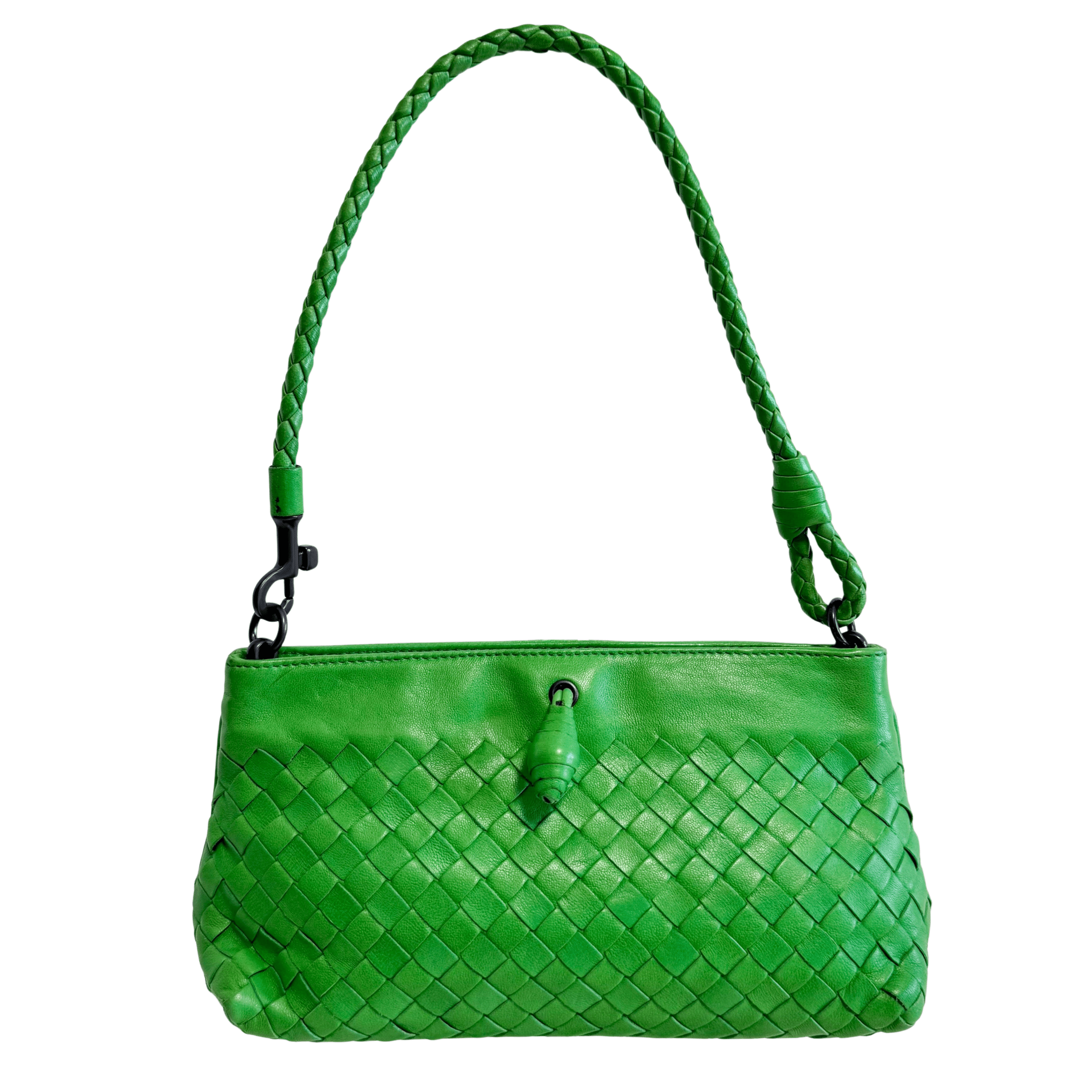 BOTTEGA VENETA Intrecciato Green Leather Shoulder Bag, in , Sold by HIVE PRELOVED - Shoulder Bags, ,