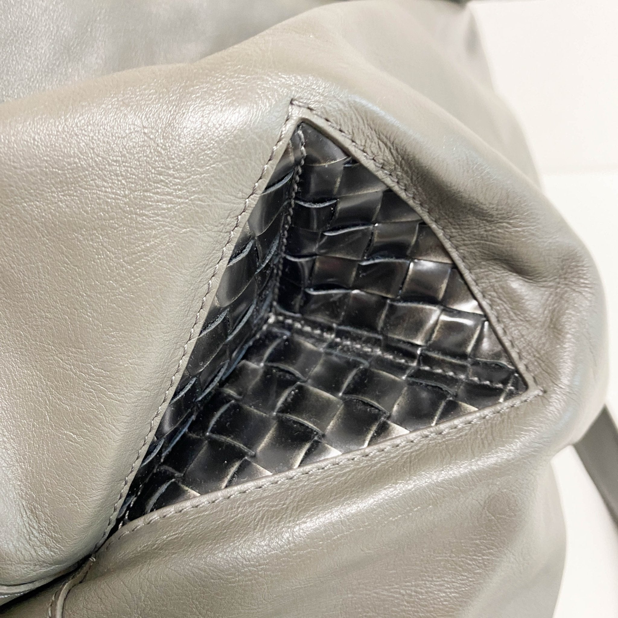 BOTTEGA VENETA Intrecciato Grey Boston Bag, in , Sold by HIVE PRELOVED - Travel bags, ,