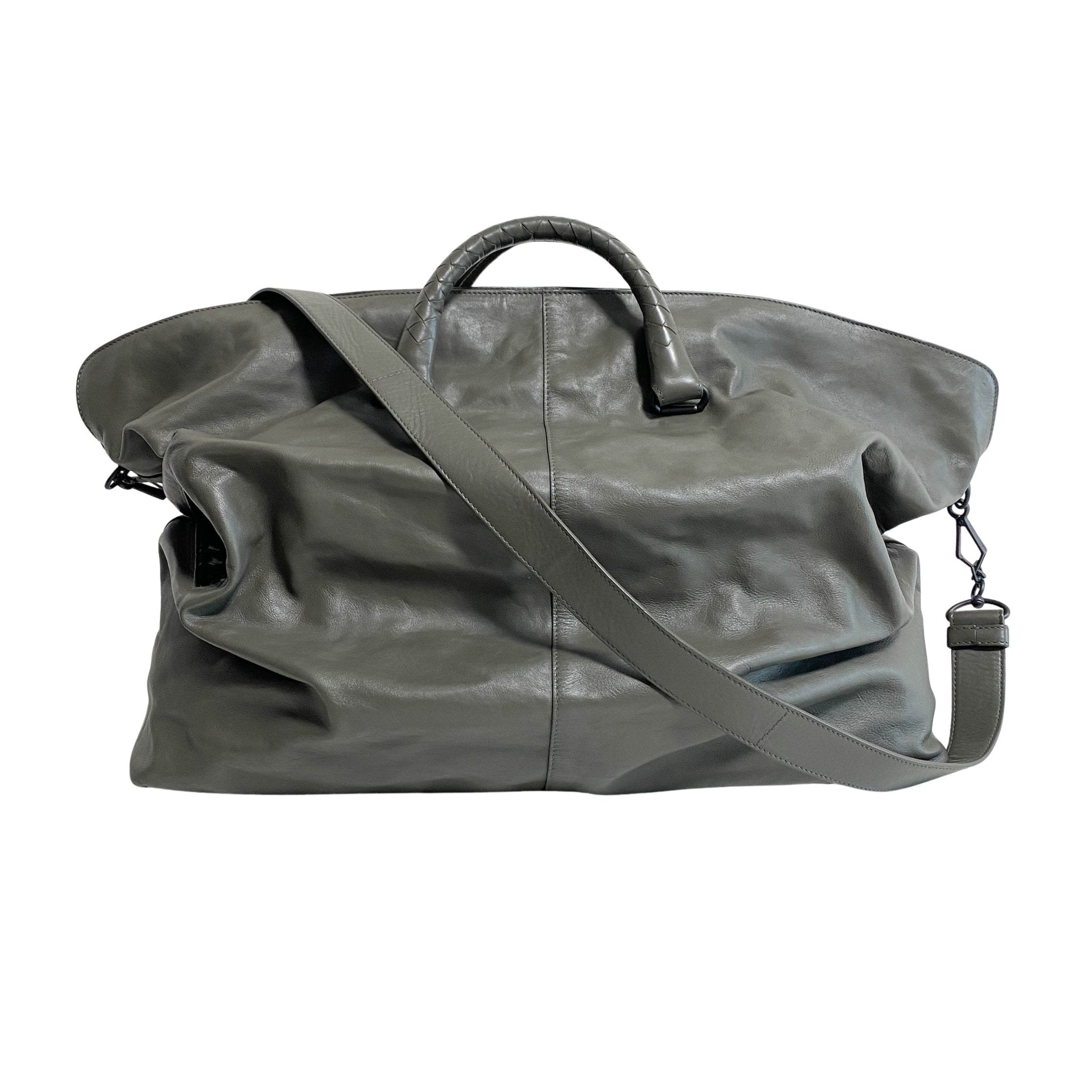 BOTTEGA VENETA Intrecciato Grey Boston Bag, in , Sold by HIVE PRELOVED - Travel bags, ,