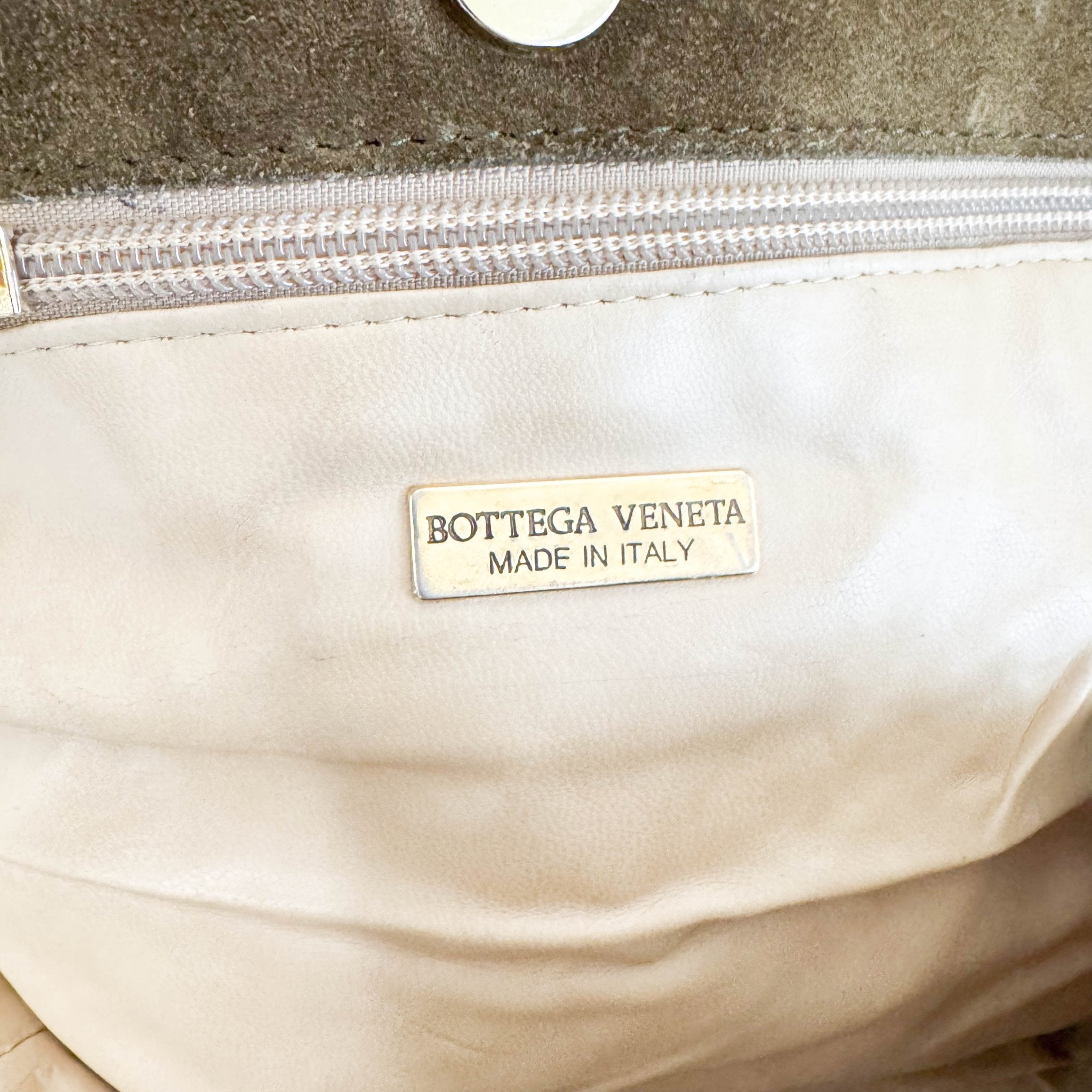 BOTTEGA VENETA Intrecciato Kahki Brown Suede Shoulder Bag, in , Sold by HIVE PRELOVED - Shoulder Bags, ,
