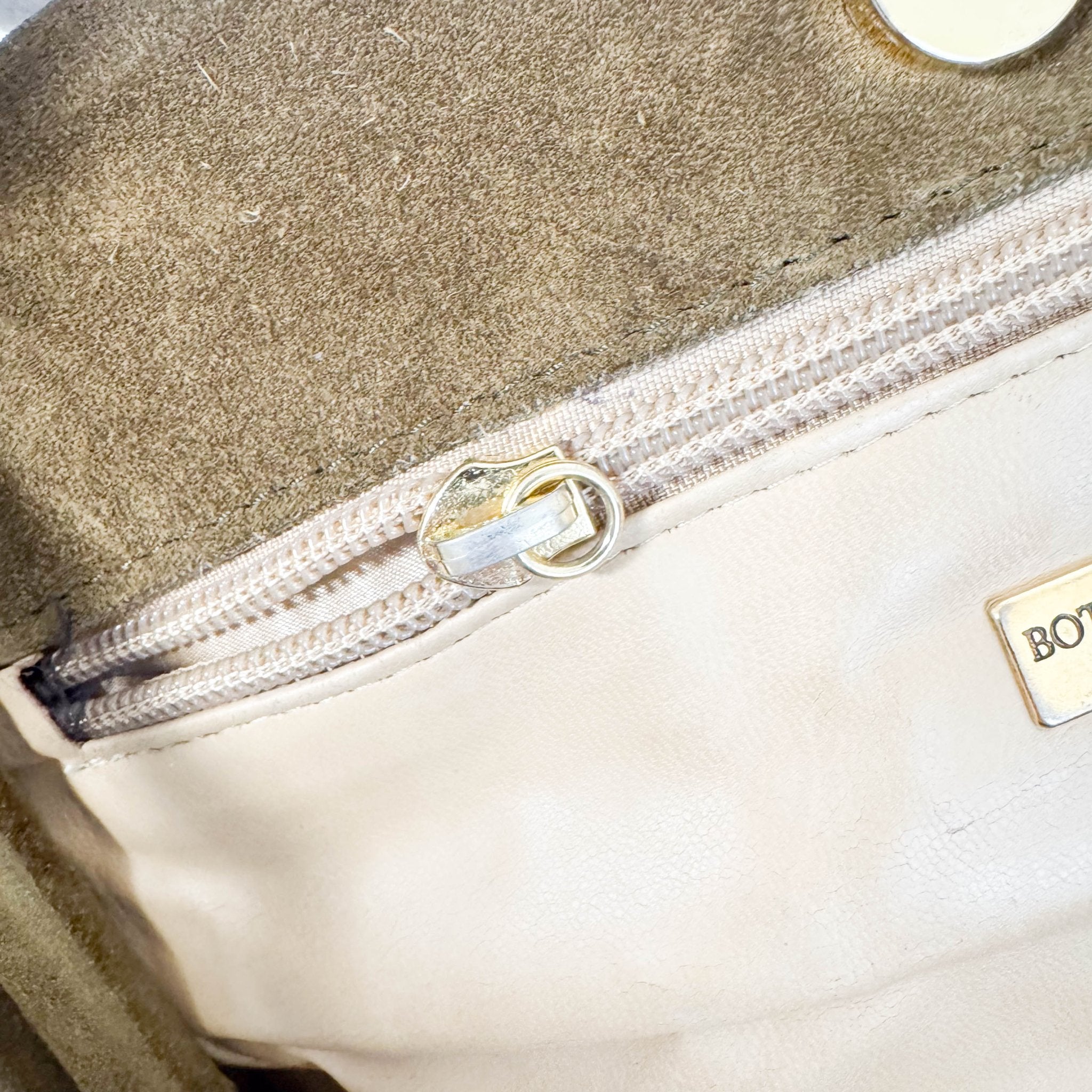 BOTTEGA VENETA Intrecciato Kahki Brown Suede Shoulder Bag, in , Sold by HIVE PRELOVED - Shoulder Bags, ,