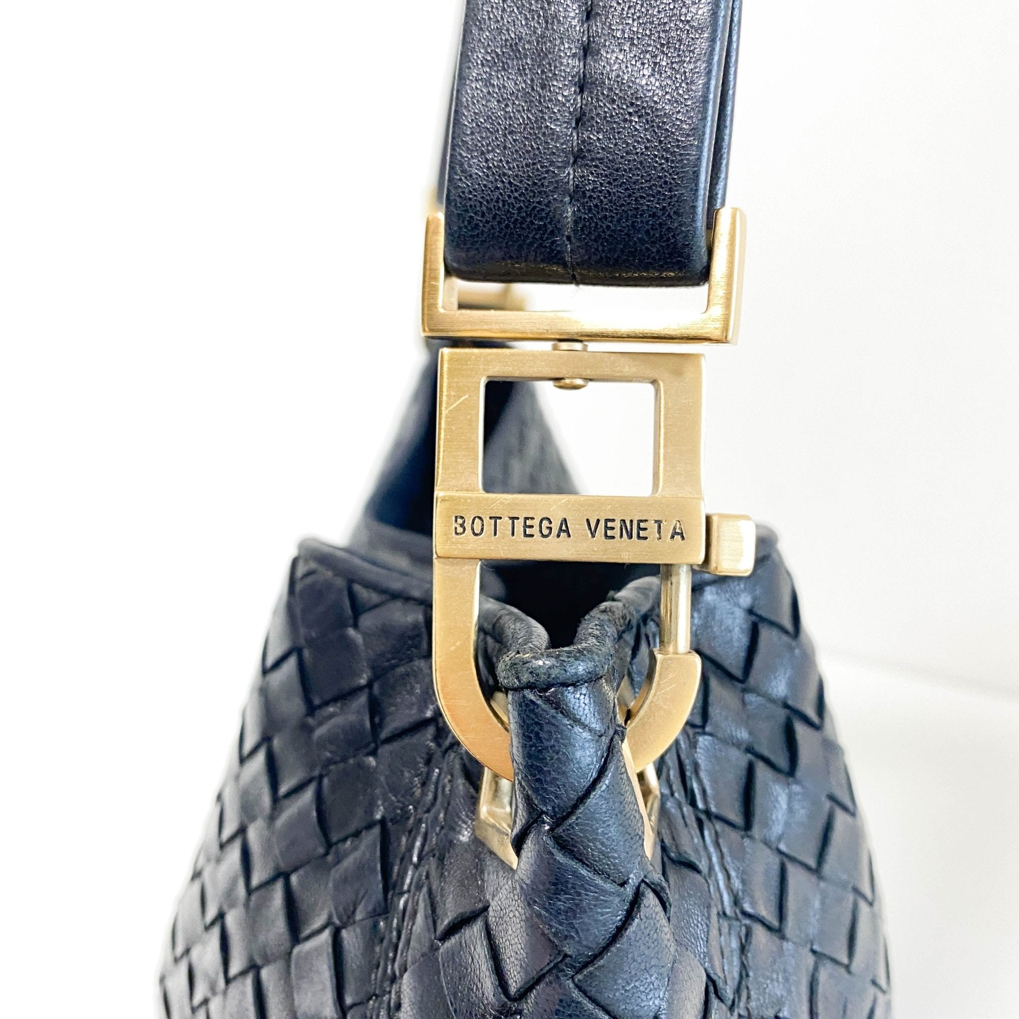 BOTTEGA VENETA Intrecciato Leather Black Shoulder Bag, in , Sold by HIVE PRELOVED - Shoulder Bags, ,