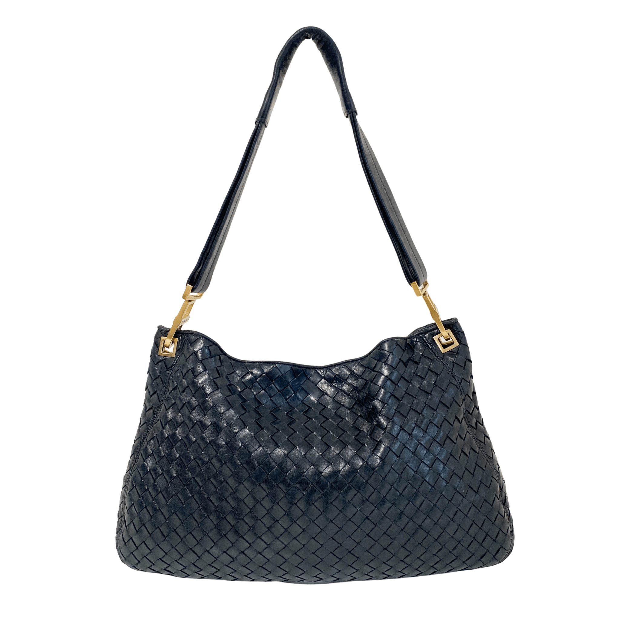 BOTTEGA VENETA Intrecciato Leather Black Shoulder Bag, in , Sold by HIVE PRELOVED - Shoulder Bags, ,