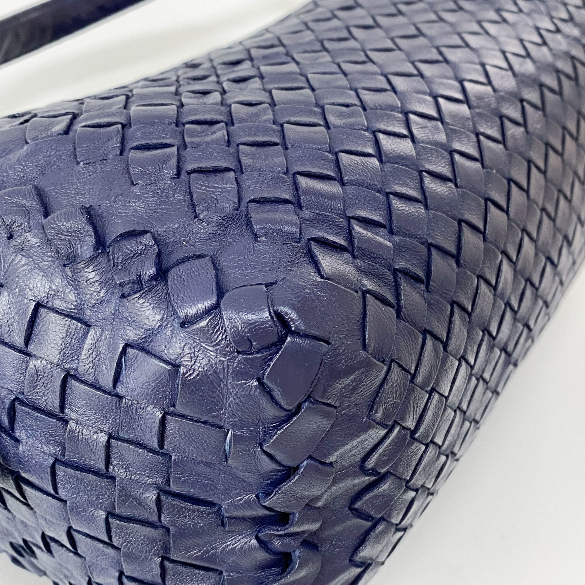 BOTTEGA VENETA Intrecciato Navy Leather Shoulder Bag, in , Sold by HIVE PRELOVED - Shoulder Bags, ,