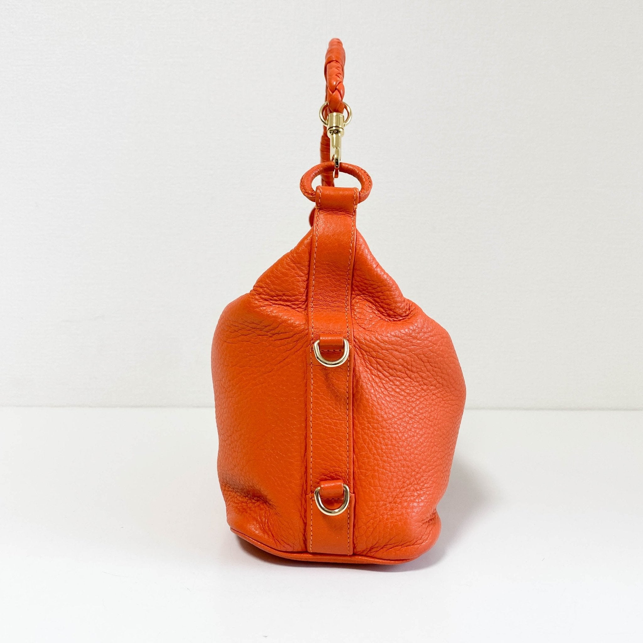 BOTTEGA VENETA Intrecciato Orange Leather Hobo Shoulder Bag, in , Sold by HIVE PRELOVED - Shoulder Bags, ,