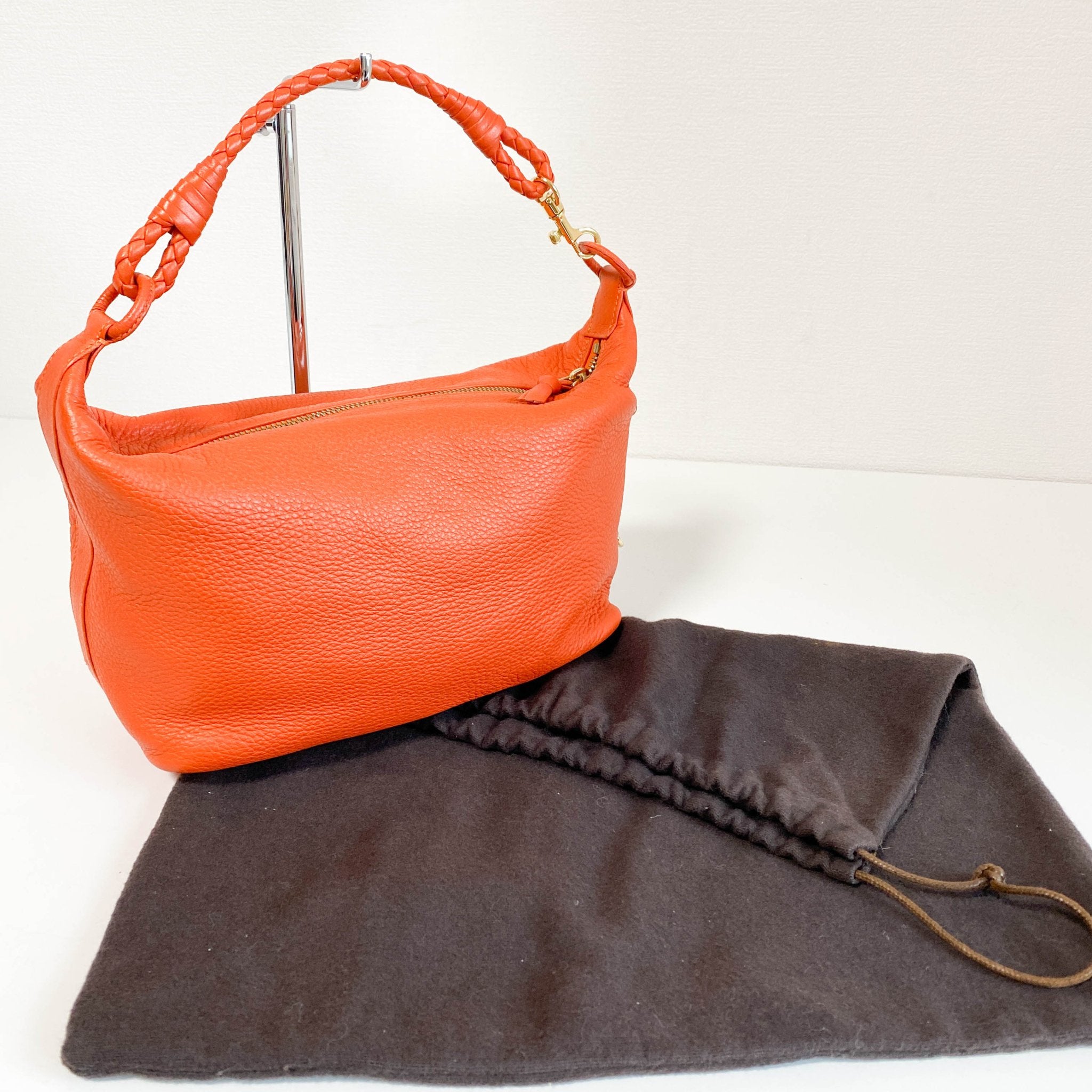 BOTTEGA VENETA Intrecciato Orange Leather Hobo Shoulder Bag, in , Sold by HIVE PRELOVED - Shoulder Bags, ,