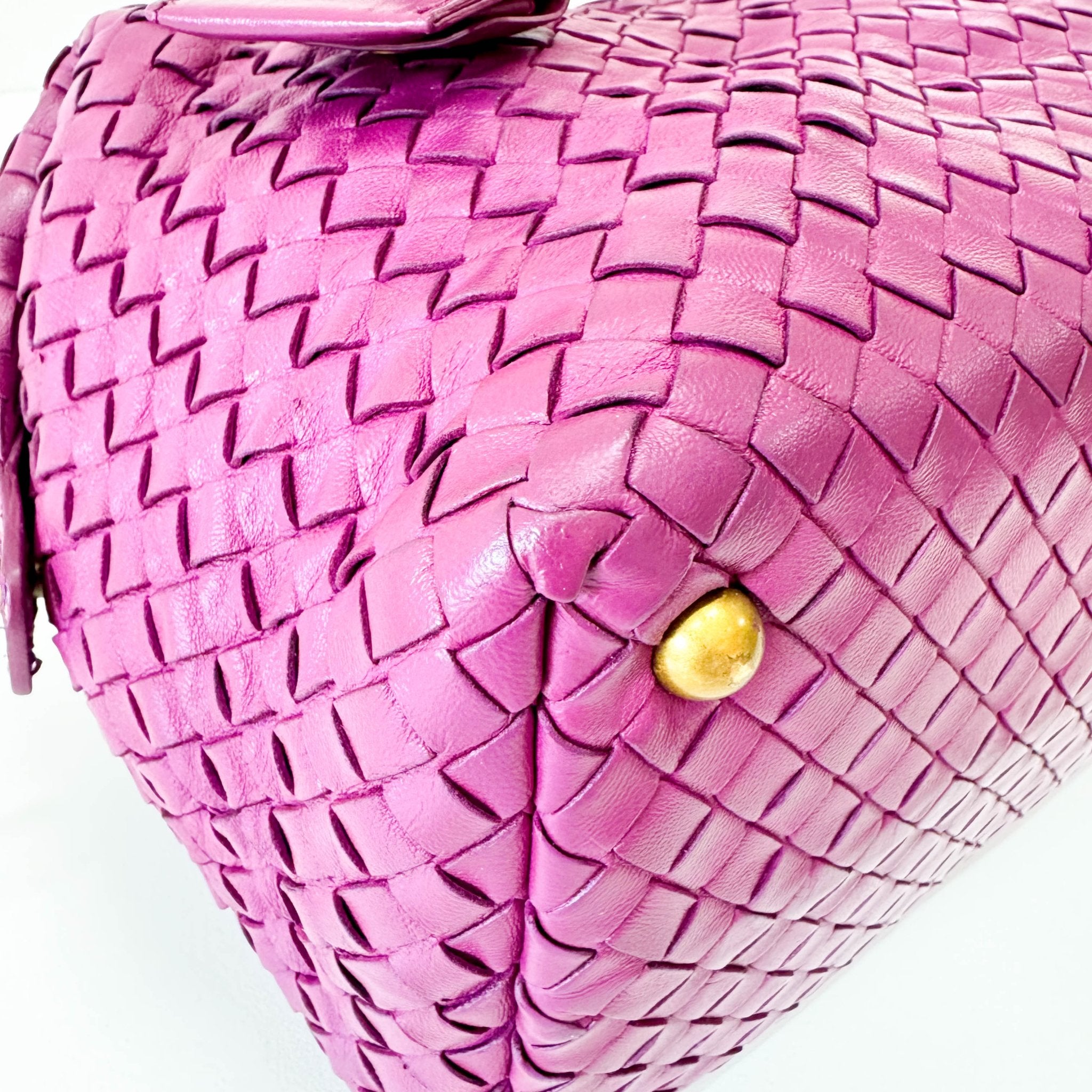 BOTTEGA VENETA Intrecciato Purple Leather Bowling Bag, in , Sold by HIVE PRELOVED - Shoulder Bags, ,