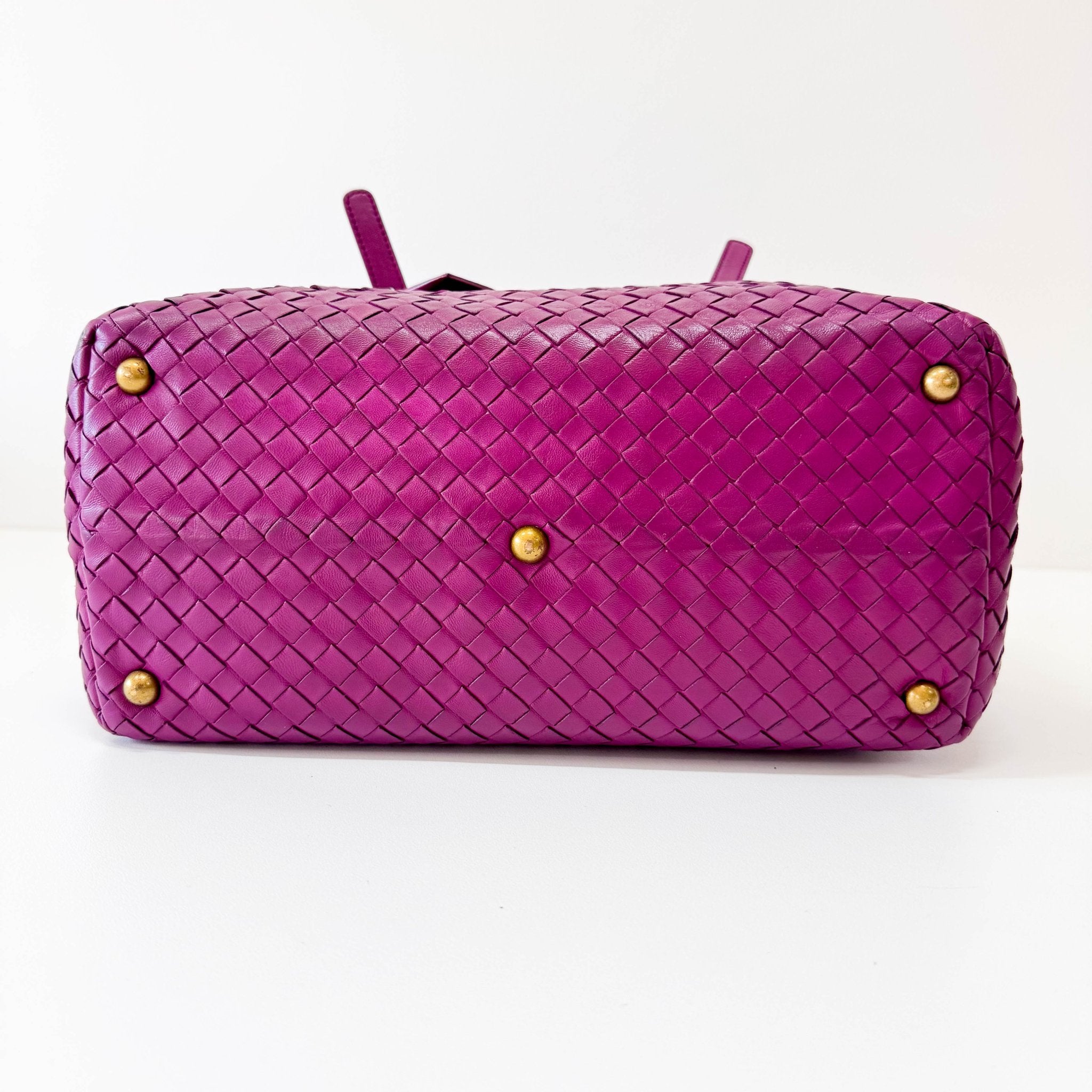 BOTTEGA VENETA Intrecciato Purple Leather Bowling Bag, in , Sold by HIVE PRELOVED - Shoulder Bags, ,