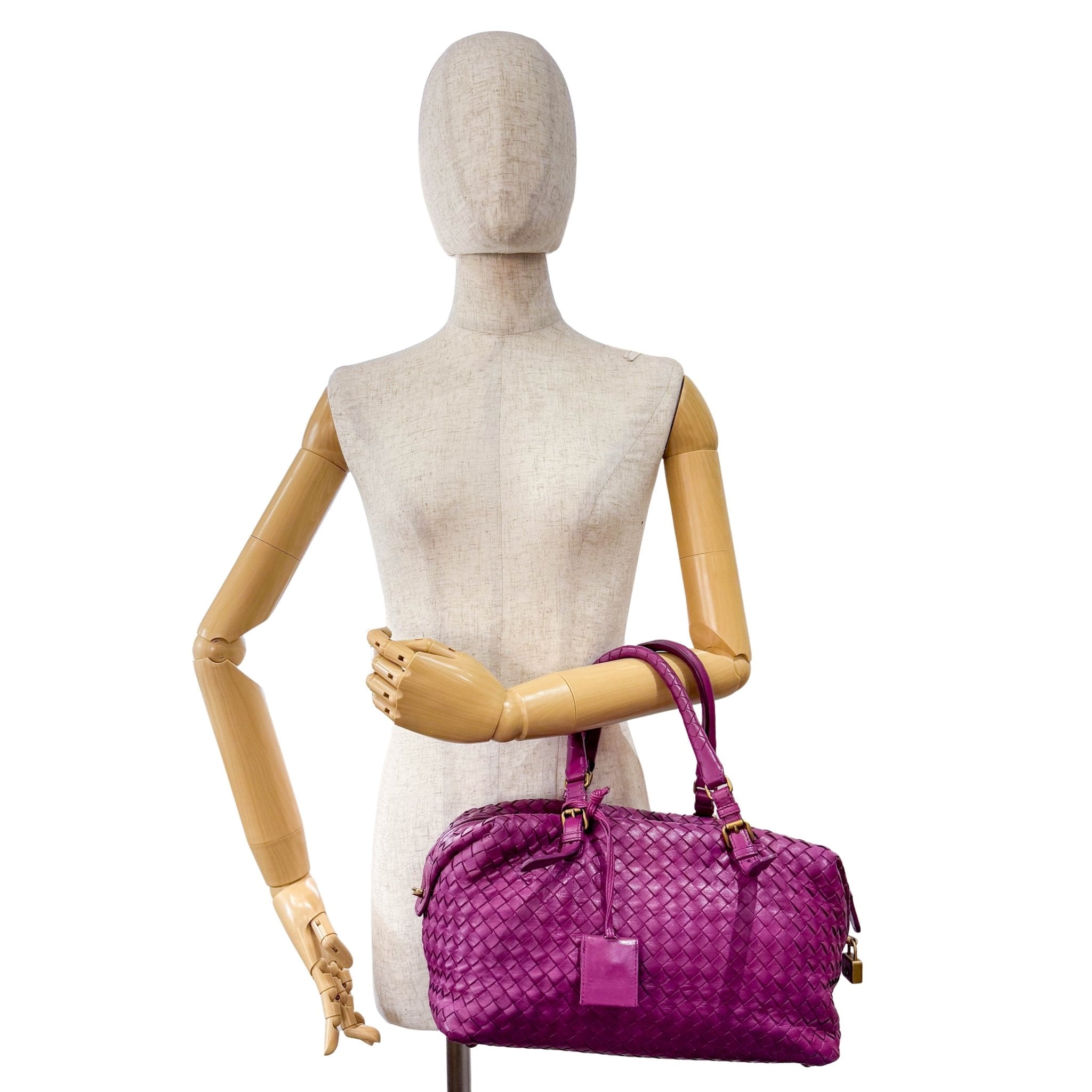 BOTTEGA VENETA Intrecciato Purple Leather Bowling Bag, in , Sold by HIVE PRELOVED - Shoulder Bags, ,