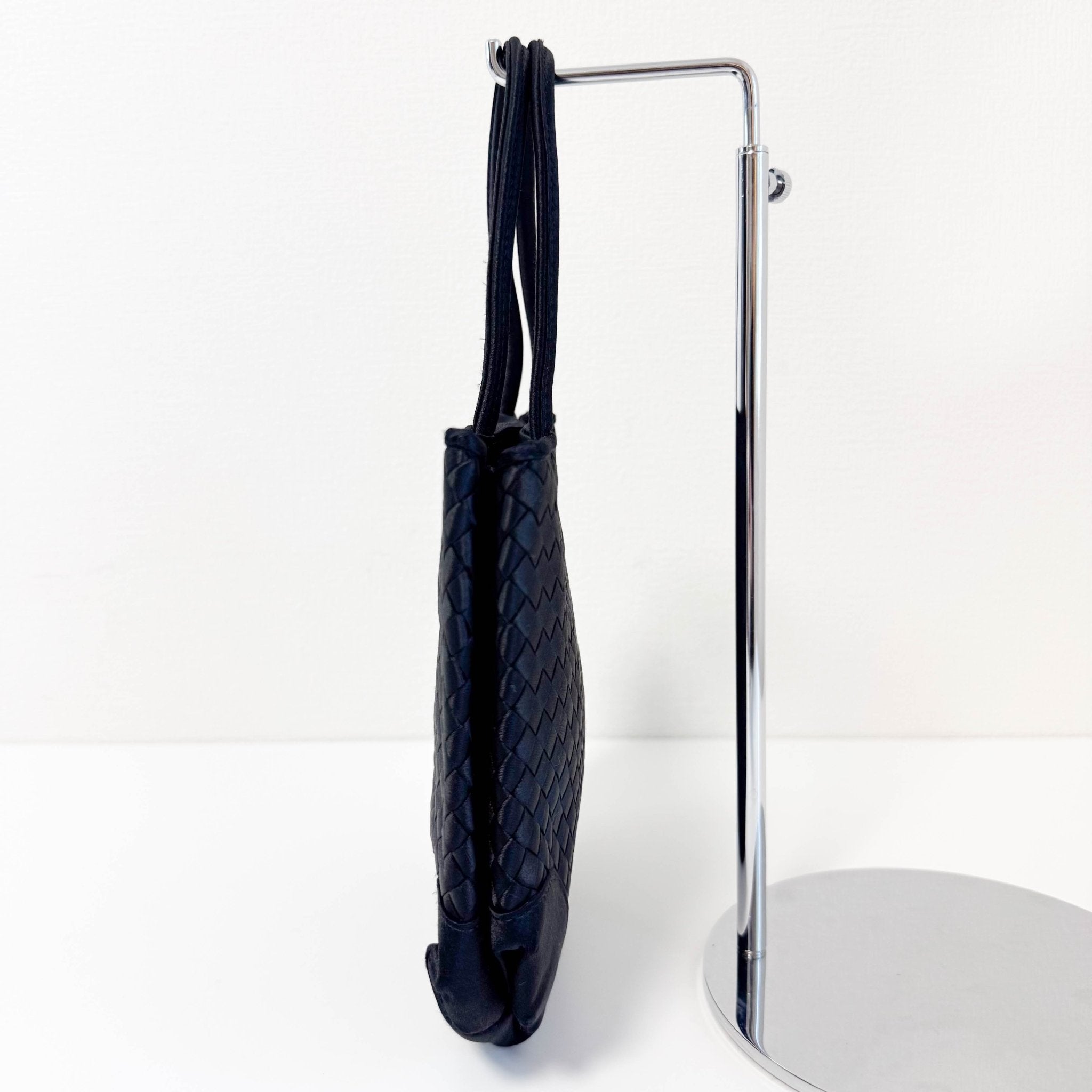 BOTTEGA VENETA Intrecciato Satin Black Mini Handbag, in , Sold by HIVE PRELOVED - Handle Bags, Mini bags,