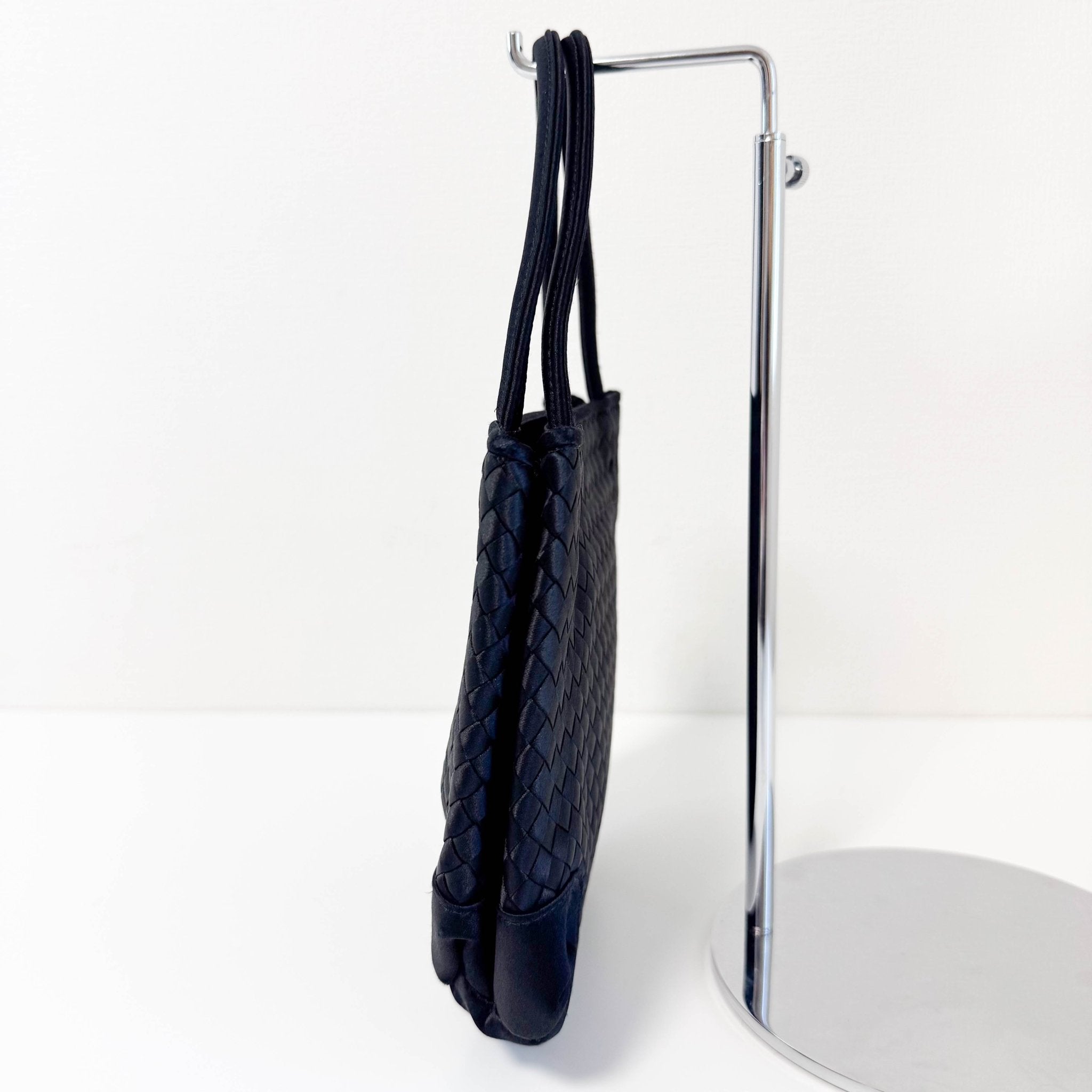 BOTTEGA VENETA Intrecciato Satin Black Mini Handbag, in , Sold by HIVE PRELOVED - Handle Bags, Mini bags,