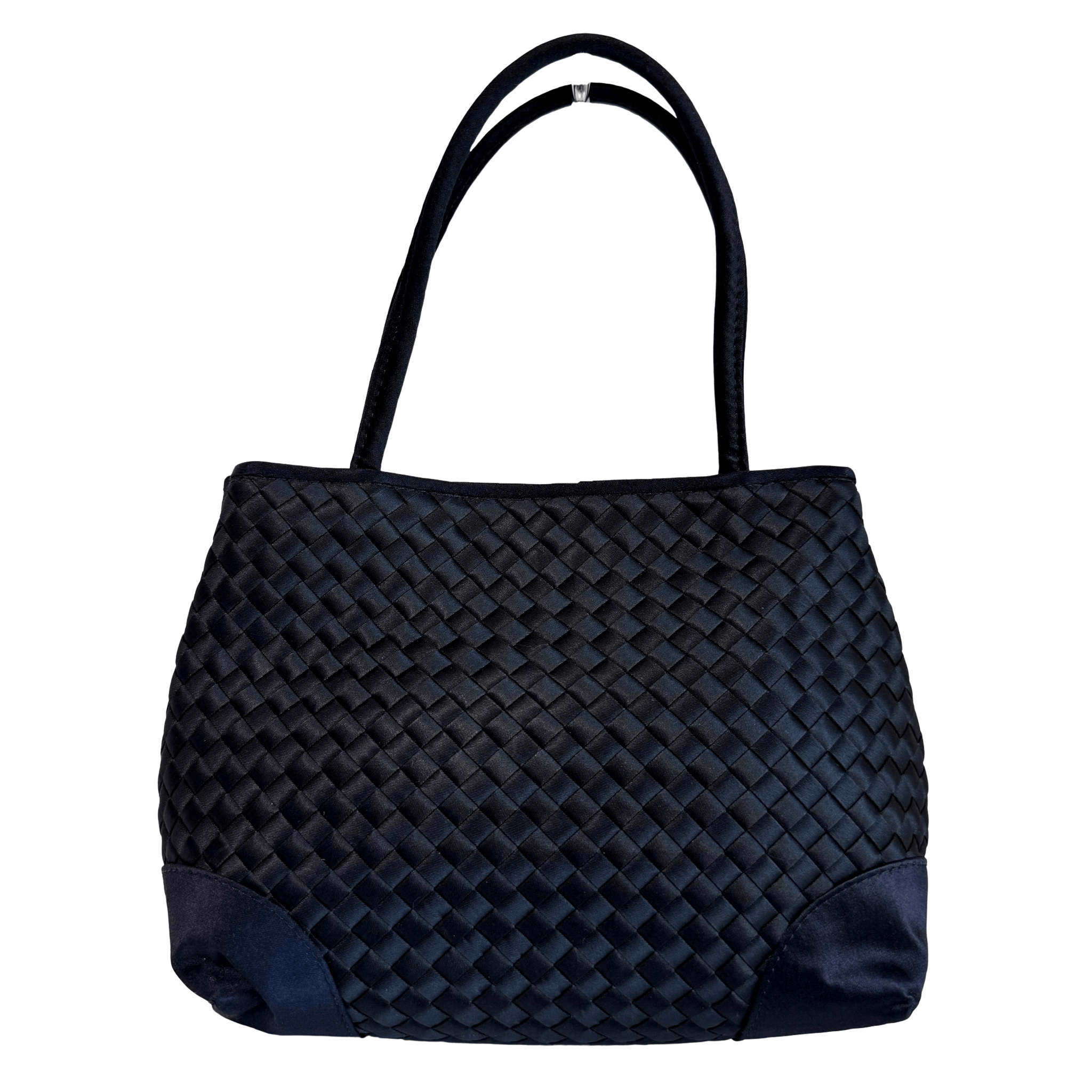 BOTTEGA VENETA Intrecciato Satin Black Mini Handbag, in , Sold by HIVE PRELOVED - Handle Bags, Mini bags,