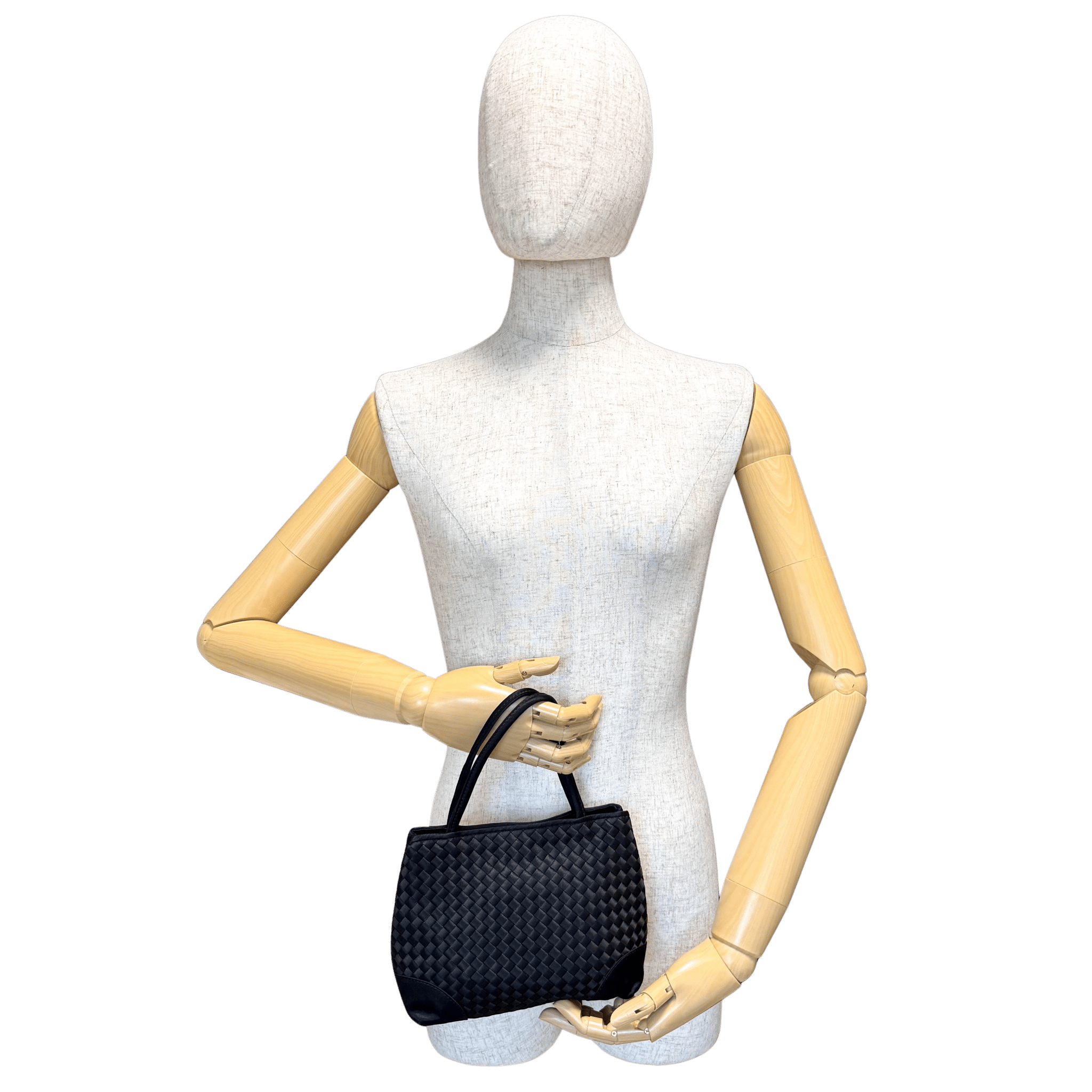 BOTTEGA VENETA Intrecciato Satin Black Mini Handbag, in , Sold by HIVE PRELOVED - Handle Bags, Mini bags,