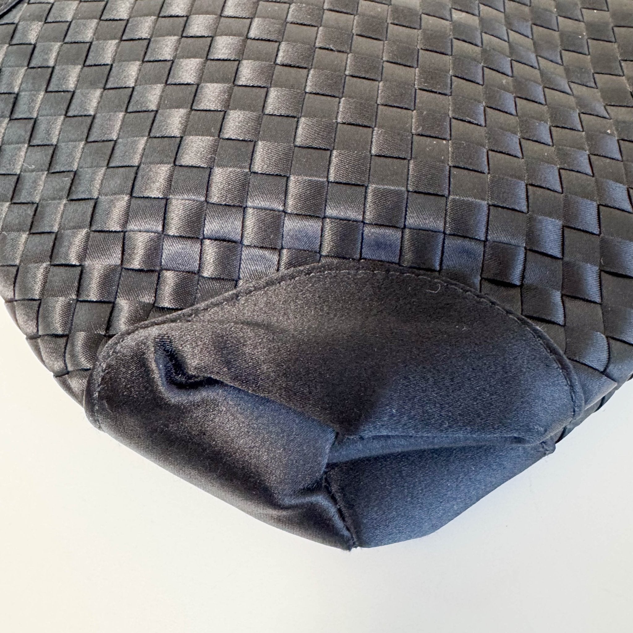 BOTTEGA VENETA Intrecciato Satin Black Mini Handbag, in , Sold by HIVE PRELOVED - Handle Bags, Mini bags,