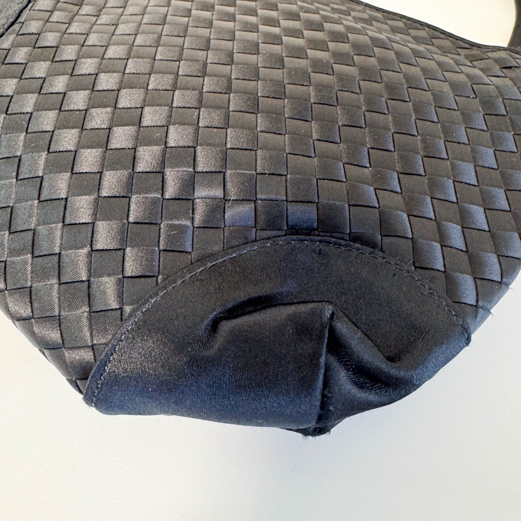 BOTTEGA VENETA Intrecciato Satin Black Mini Handbag, in , Sold by HIVE PRELOVED - Handle Bags, Mini bags,